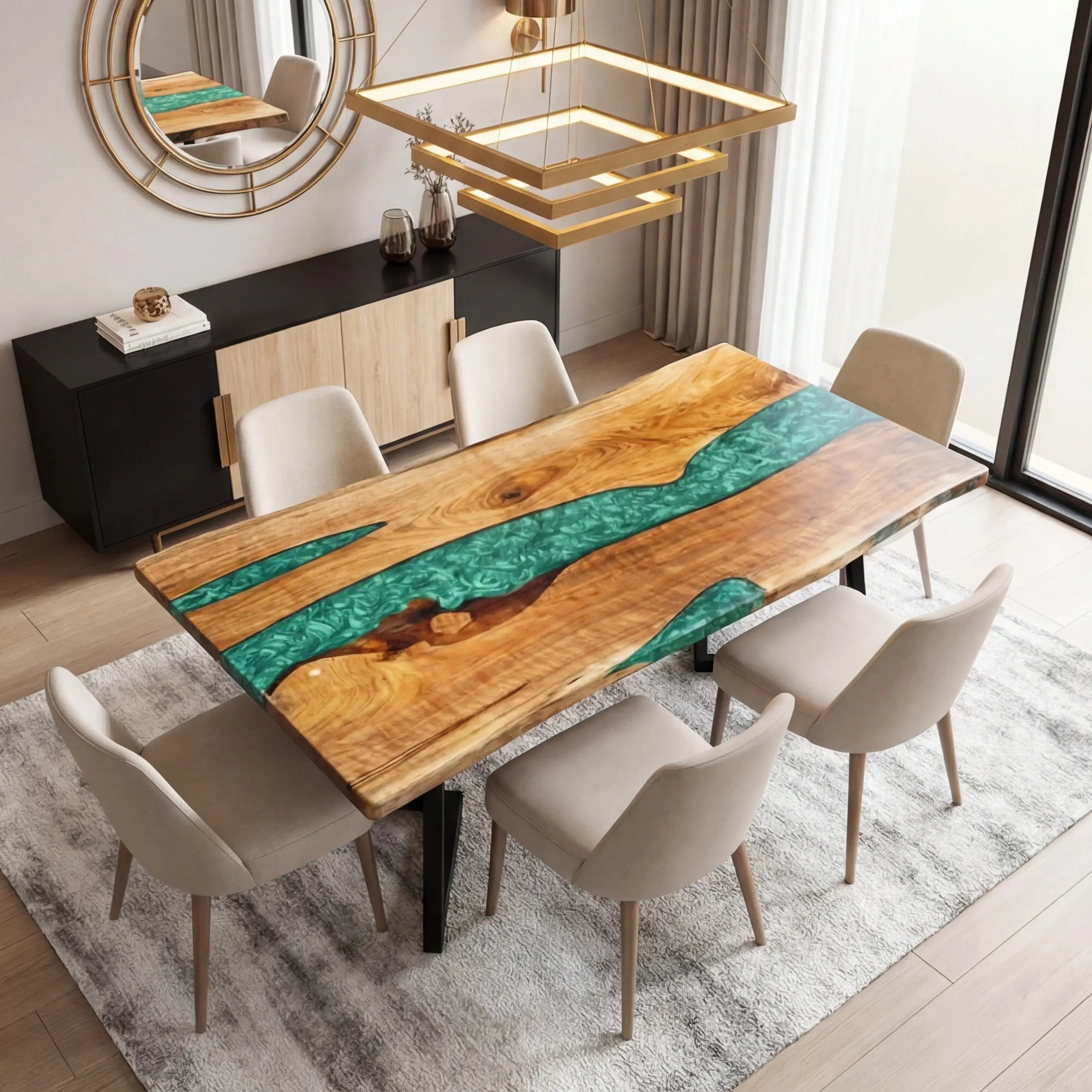 Custom-Black-Walnut-Epoxy-Resin-River-Table-Green-QRT-53-20