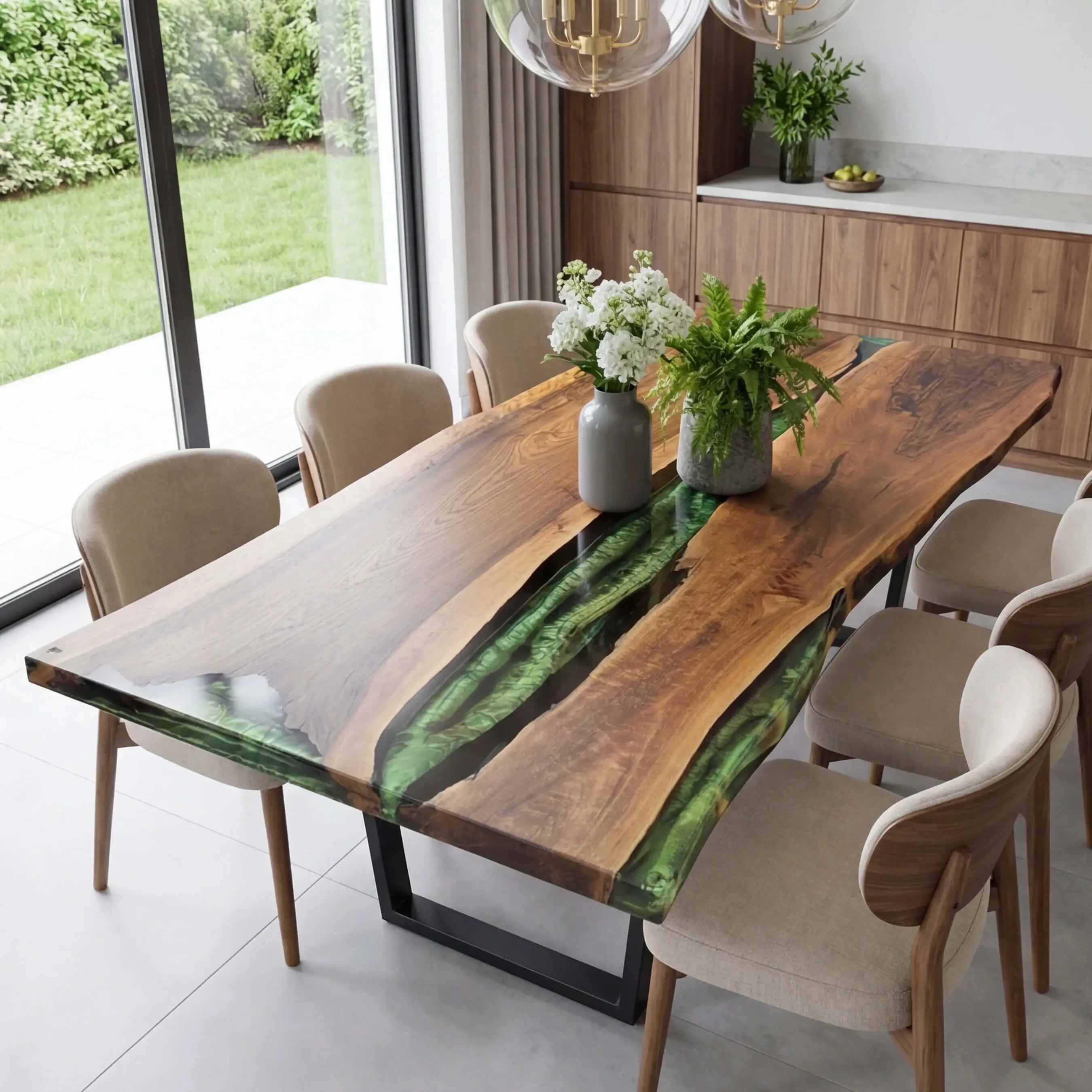 Custom-Black-Walnut-Epoxy-Resin-River-Table-Green-Resin-ARX-54-19