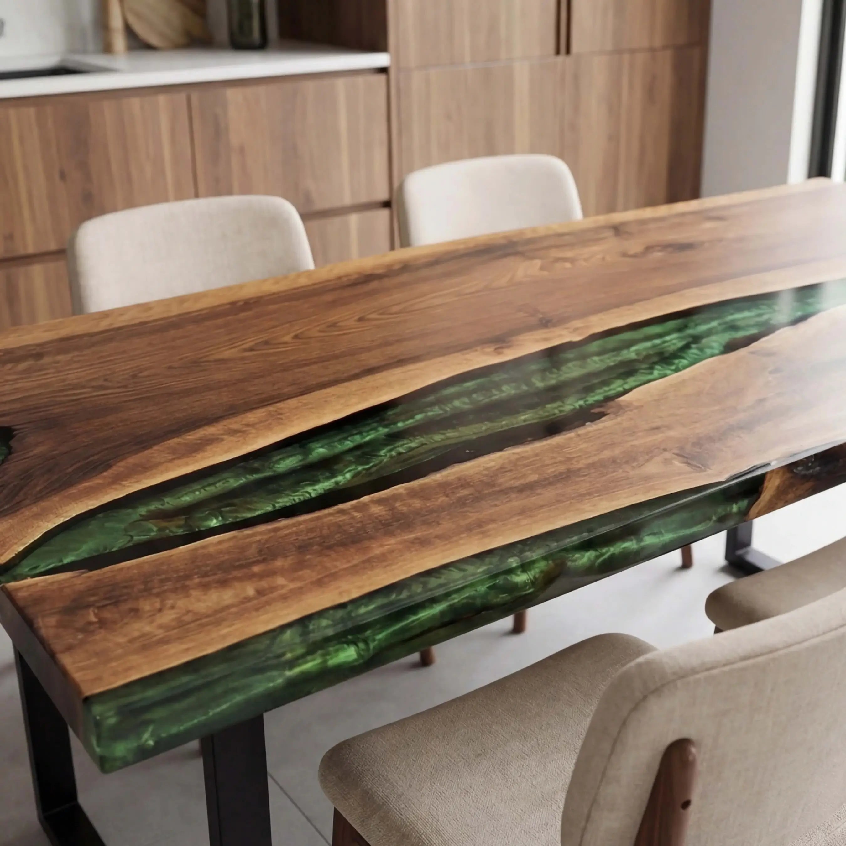 Custom-Black-Walnut-Epoxy-Resin-River-Table-Green-Resin-ARX-54-23