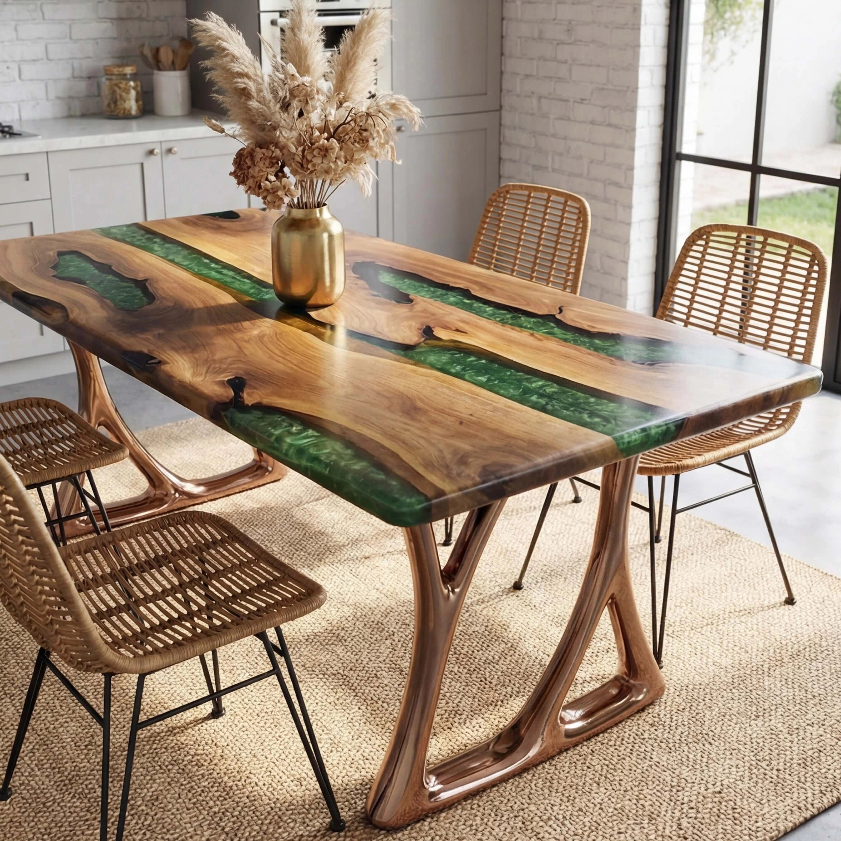 Custom-Black-Walnut-Epoxy-Resin-River-Table-Green-Resin-KRT-78-18