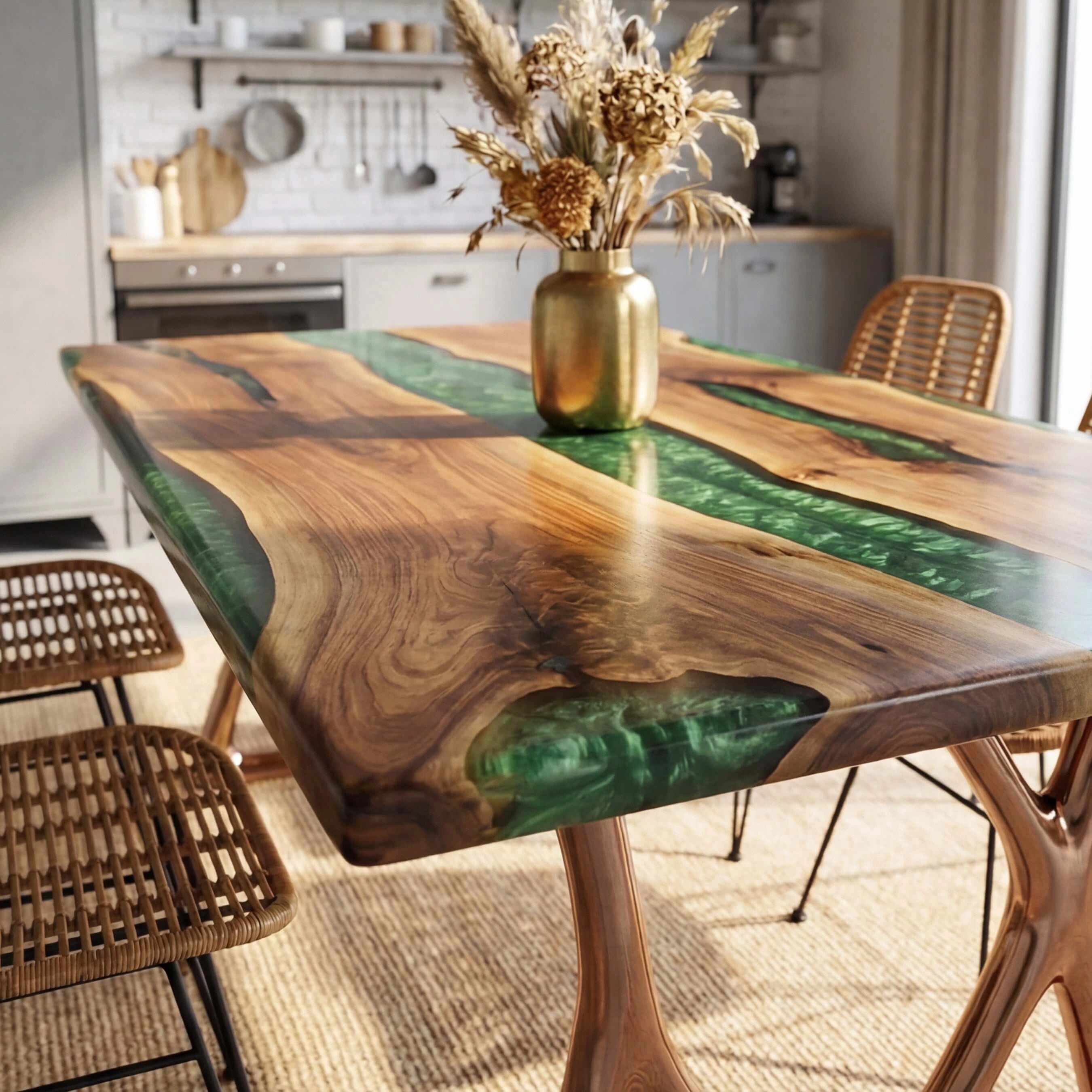 Custom-Black-Walnut-Epoxy-Resin-River-Table-Green-Resin-KRT-78-23