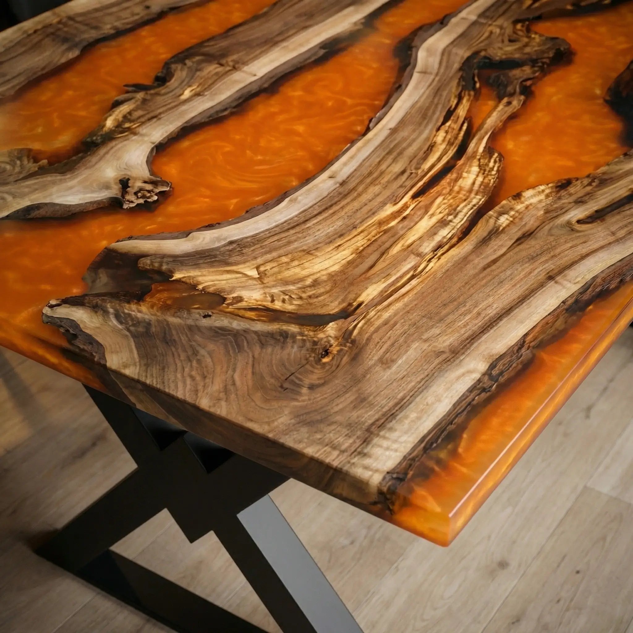 Custom-Black-Walnut-Epoxy-Resin-River-Table-Orange-Resin-BTR-72-21