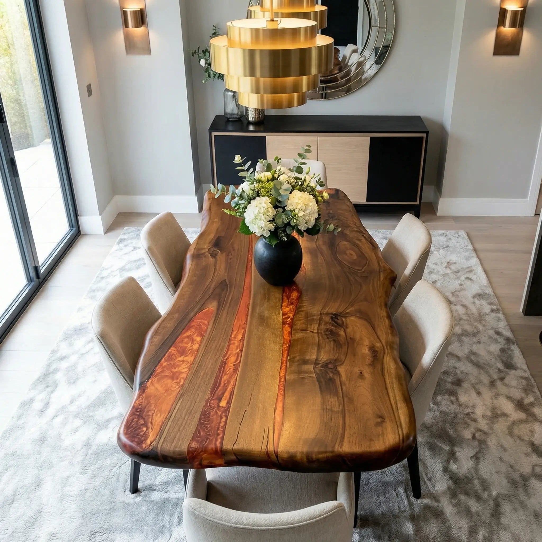 Custom-Black-Walnut-Epoxy-Resin-River-Table-Orange-Resin-ERT-B36-20
