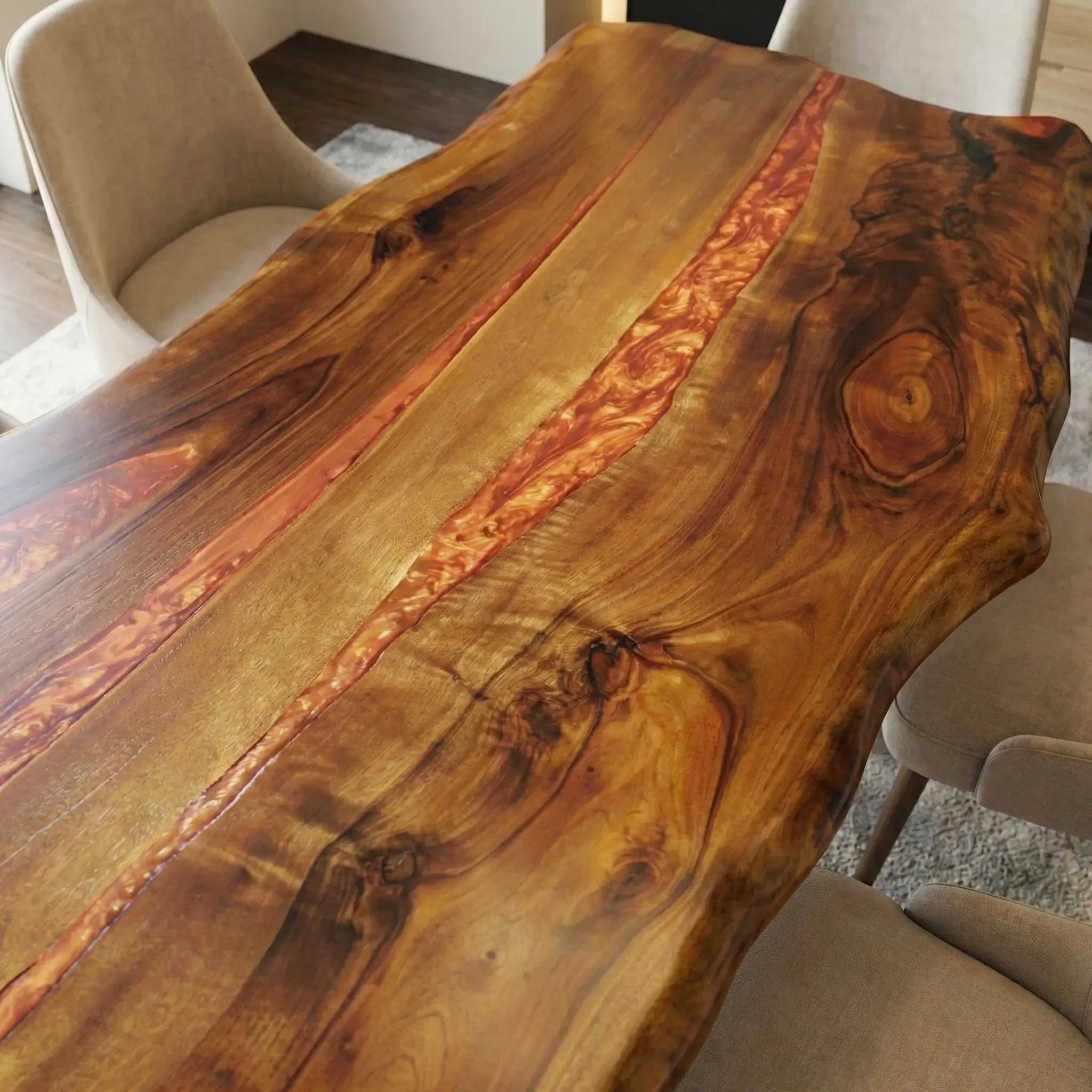 Custom-Black-Walnut-Epoxy-Resin-River-Table-Orange-Resin-ERT-B36-21