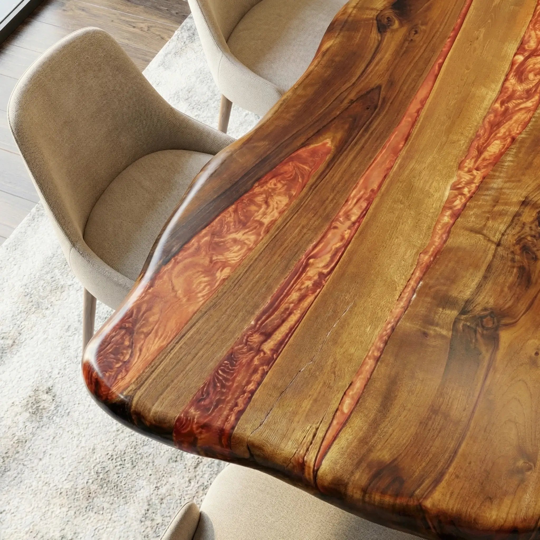 Custom-Black-Walnut-Epoxy-Resin-River-Table-Orange-Resin-ERT-B36-22