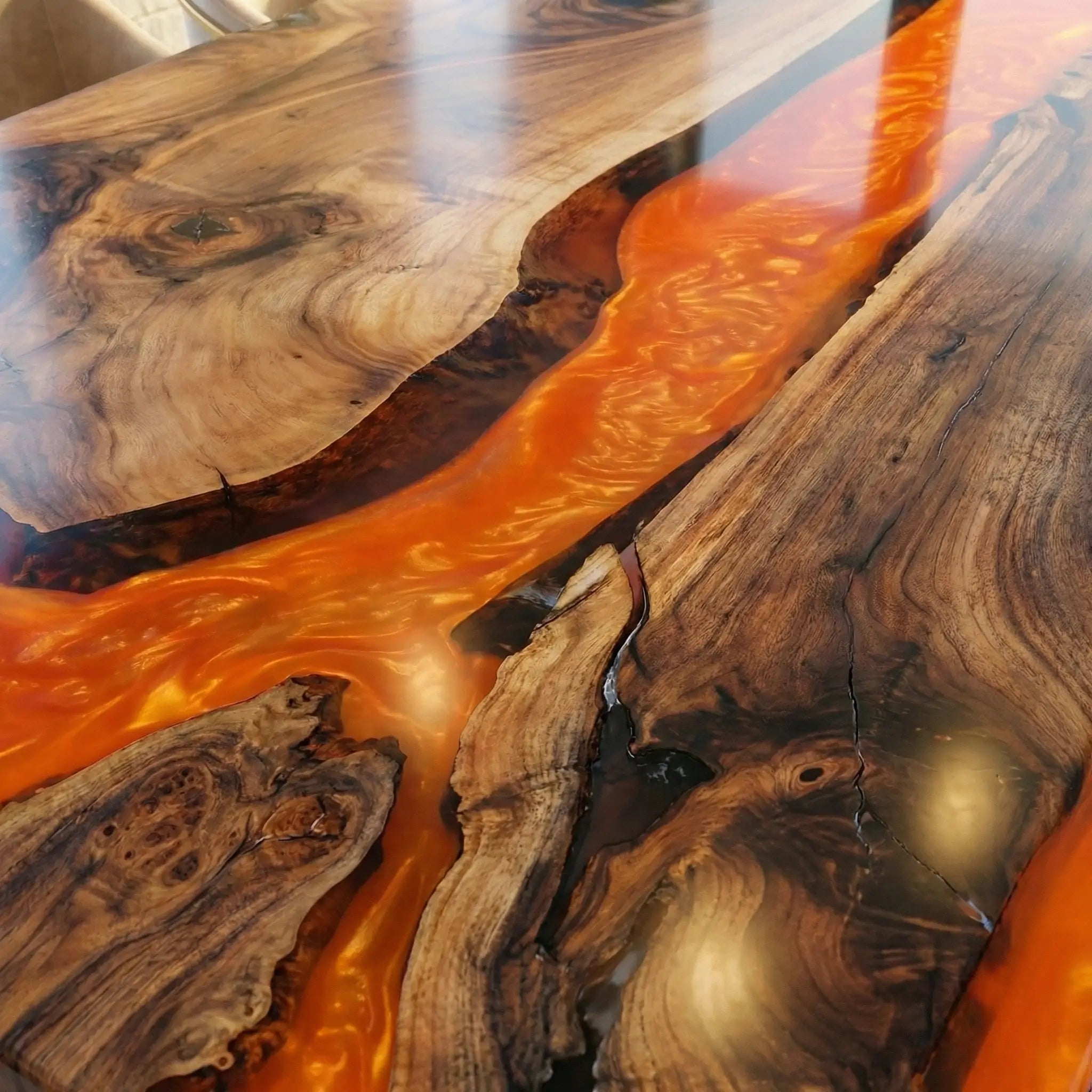 Custom-Black-Walnut-Epoxy-Resin-River-Table-Orange-Resin-HRT-23-19