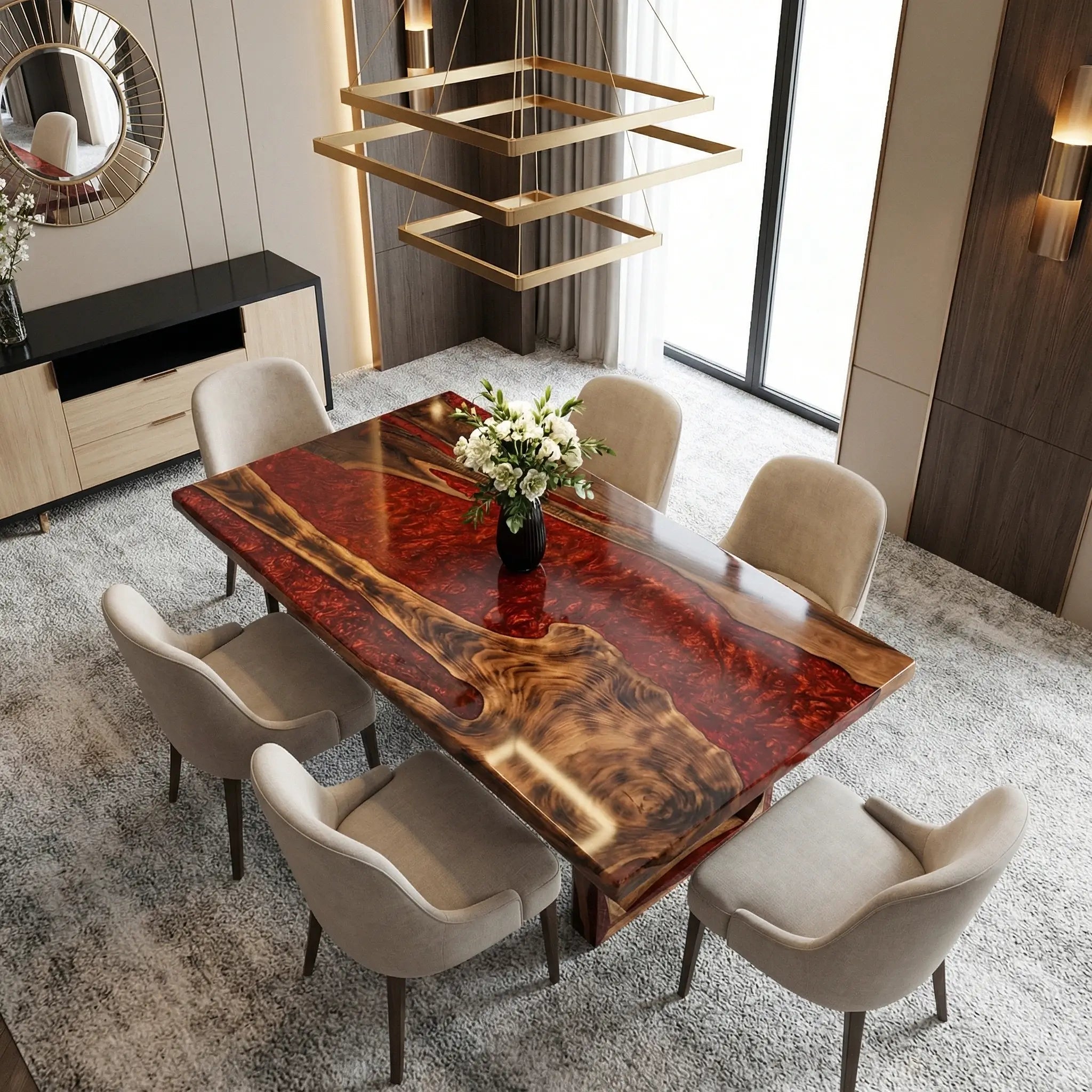 Custom-Black-Walnut-Epoxy-Resin-River-Table-Red-Resin-BRT-48-22