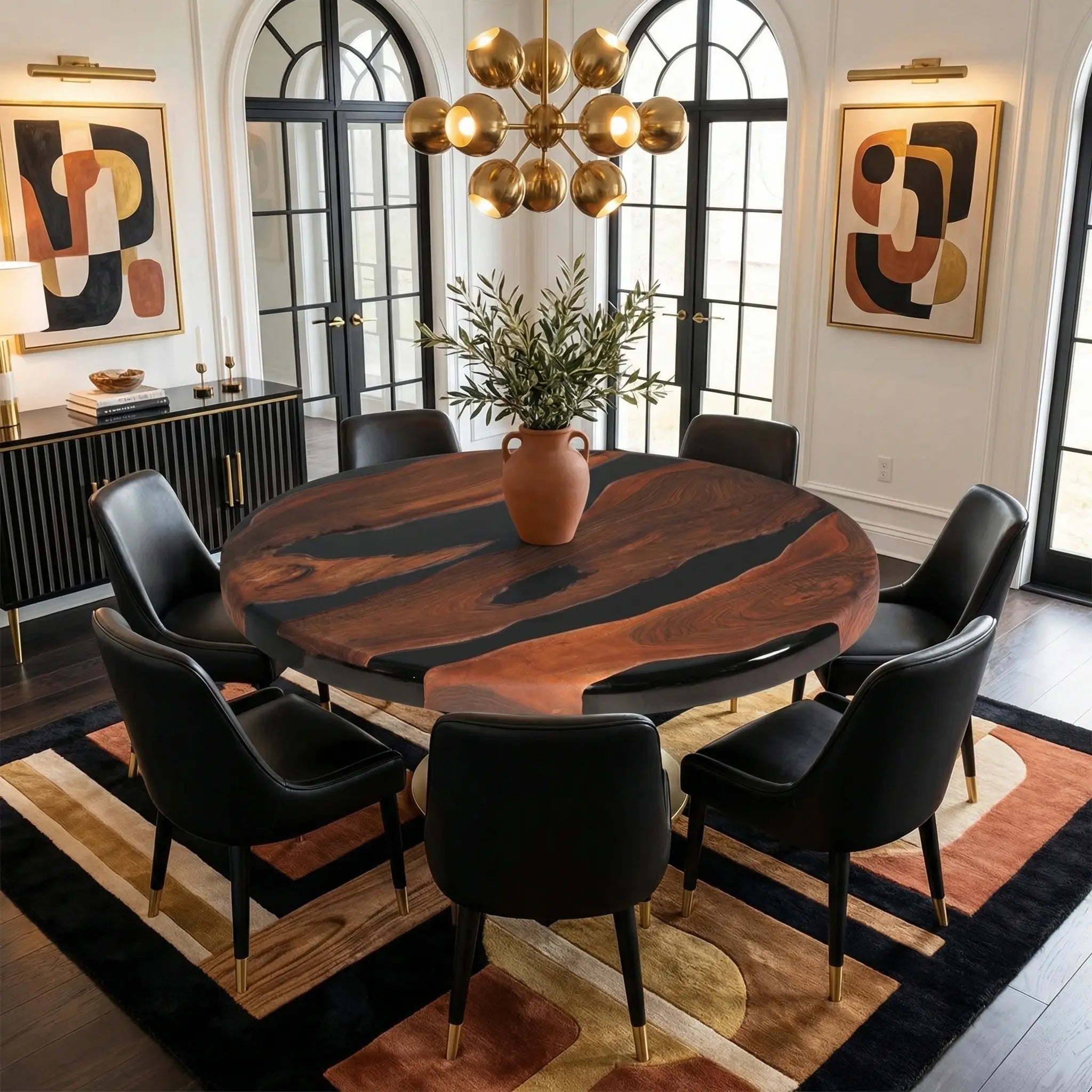 Custom-Black-Walnut-Epoxy-Resin-Round-Coffee-Table-Black-Resin-AXR-57-23