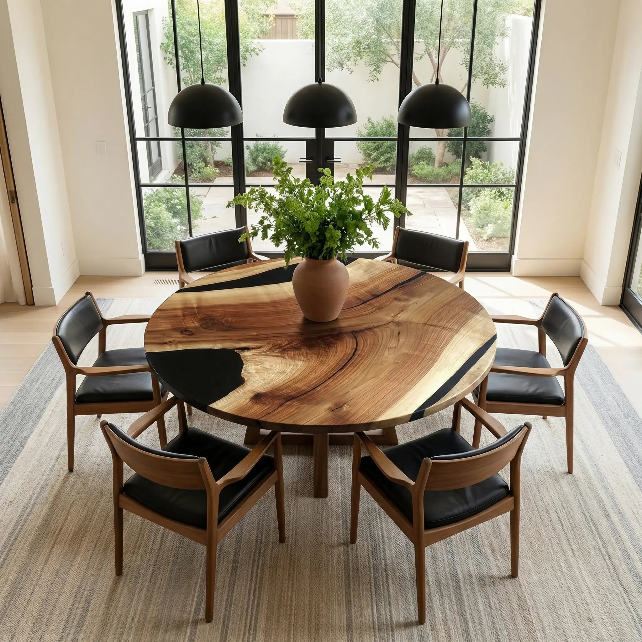 Custom-Black-Walnut-Epoxy-Resin-Round-Coffee-Table-Black-Resin-BRT-62-21