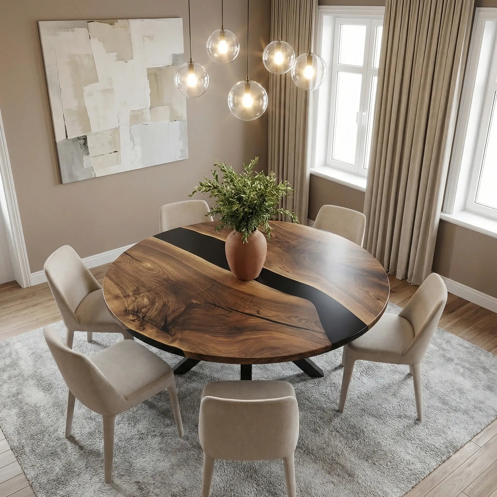 Custom-Black-Walnut-Epoxy-Resin-Round-Coffee-Table-Black-Resin-BRT-82-23