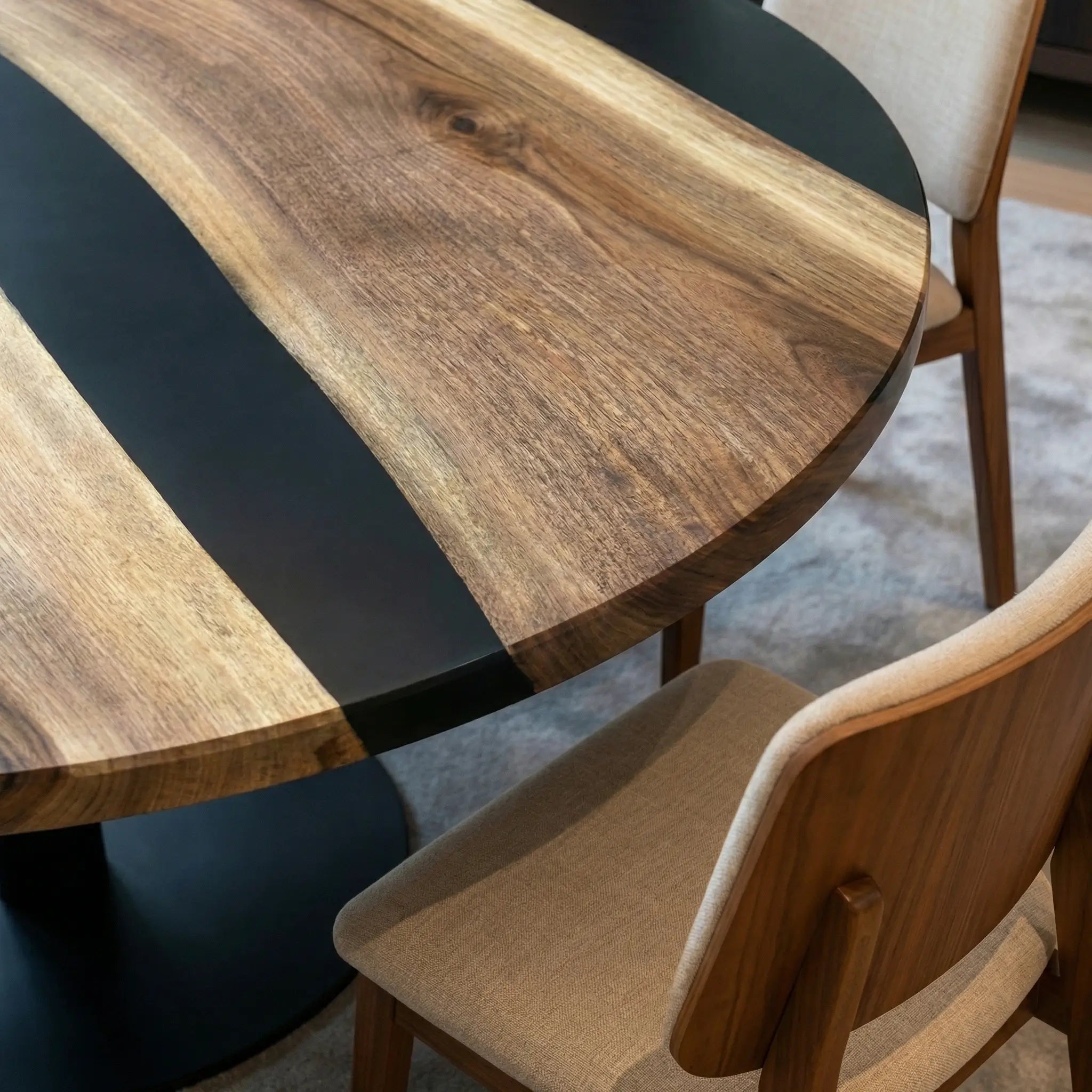 Custom-Black-Walnut-Epoxy-Resin-Round-Coffee-Table-Black-Resin-ERT-11-22
