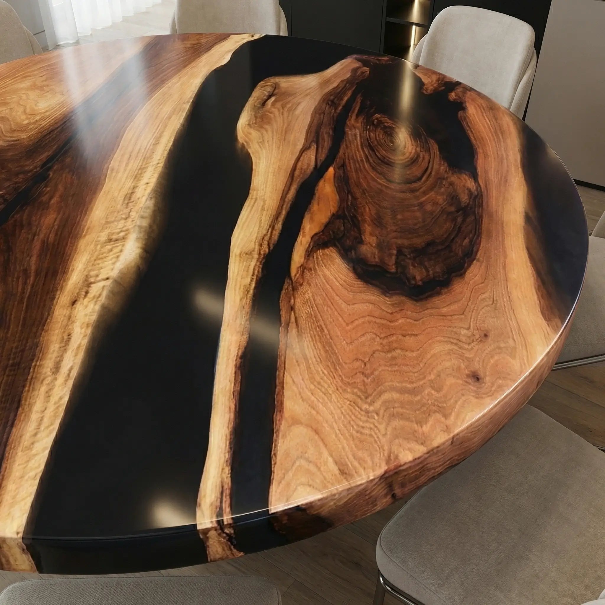 Custom-Black-Walnut-Epoxy-Resin-Round-Coffee-Table-Black-Resin-ORT-86-18