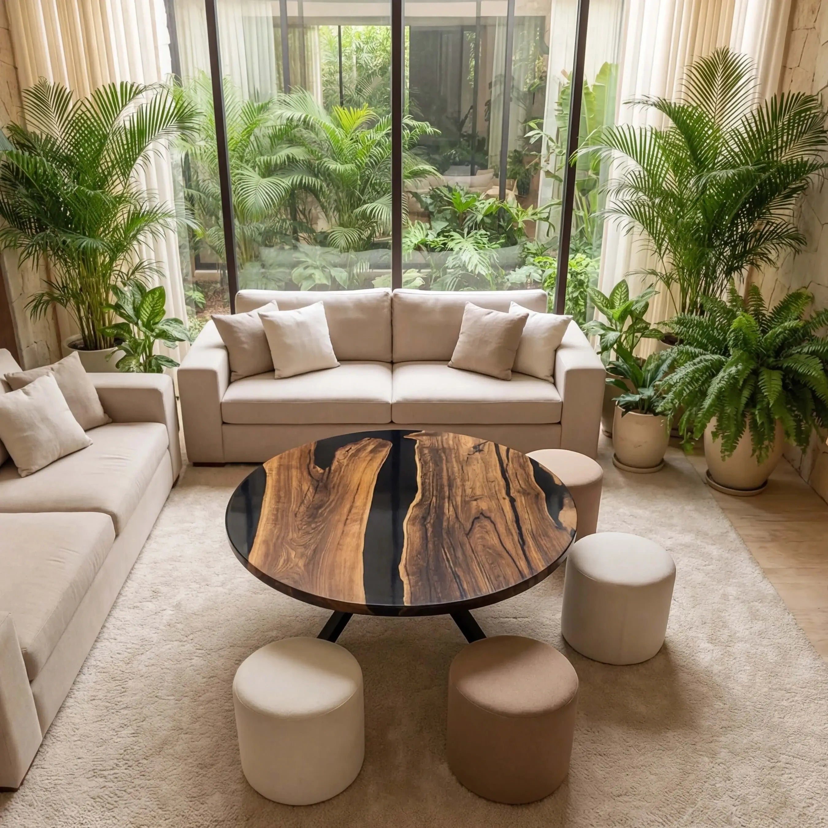 Custom-Black-Walnut-Epoxy-Resin-Round-Coffee-Table-Black-Resin-ORT-97-23