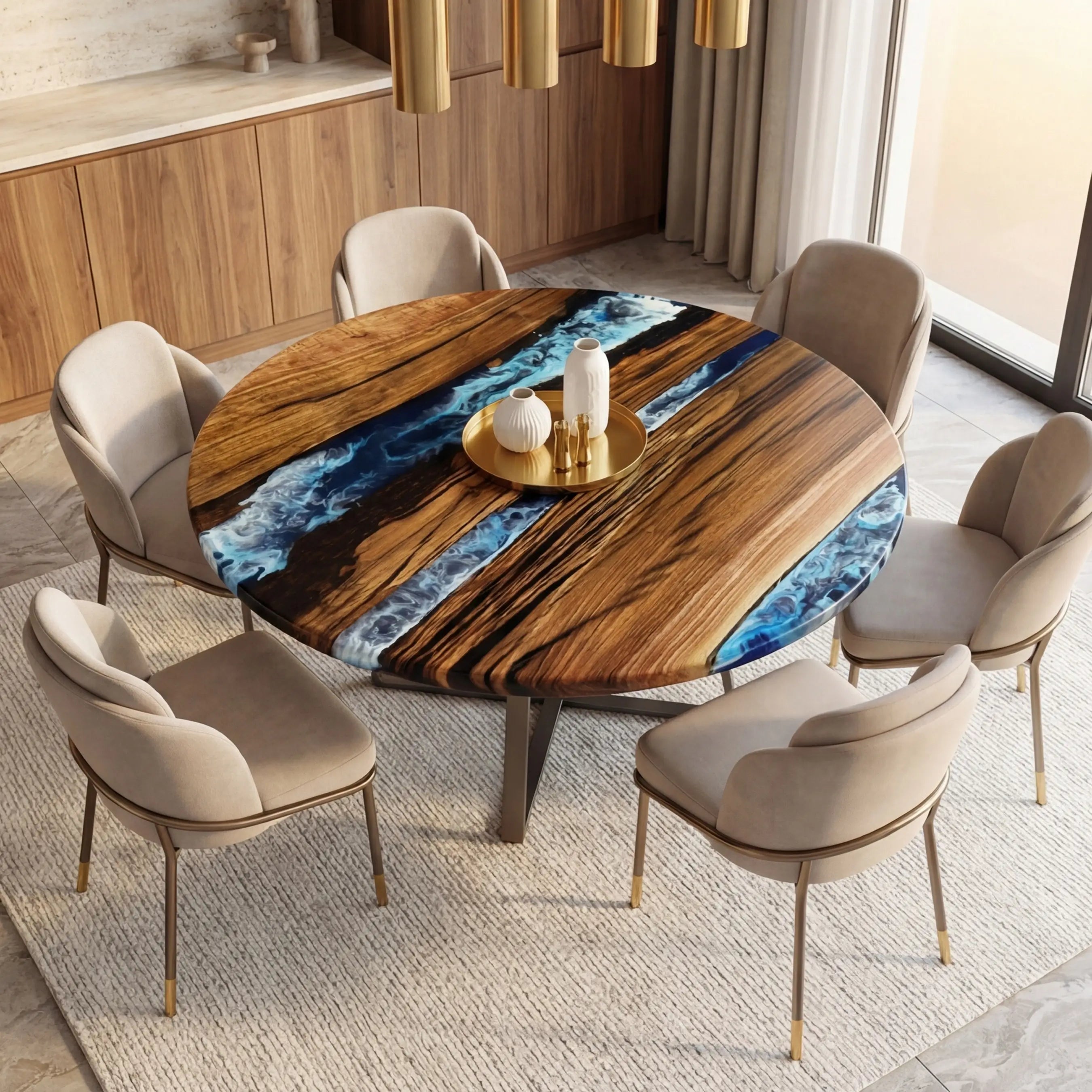 Custom-Black-Walnut-Epoxy-Resin-Round-Coffee-Table-Blue-Resin-ORT-26-20