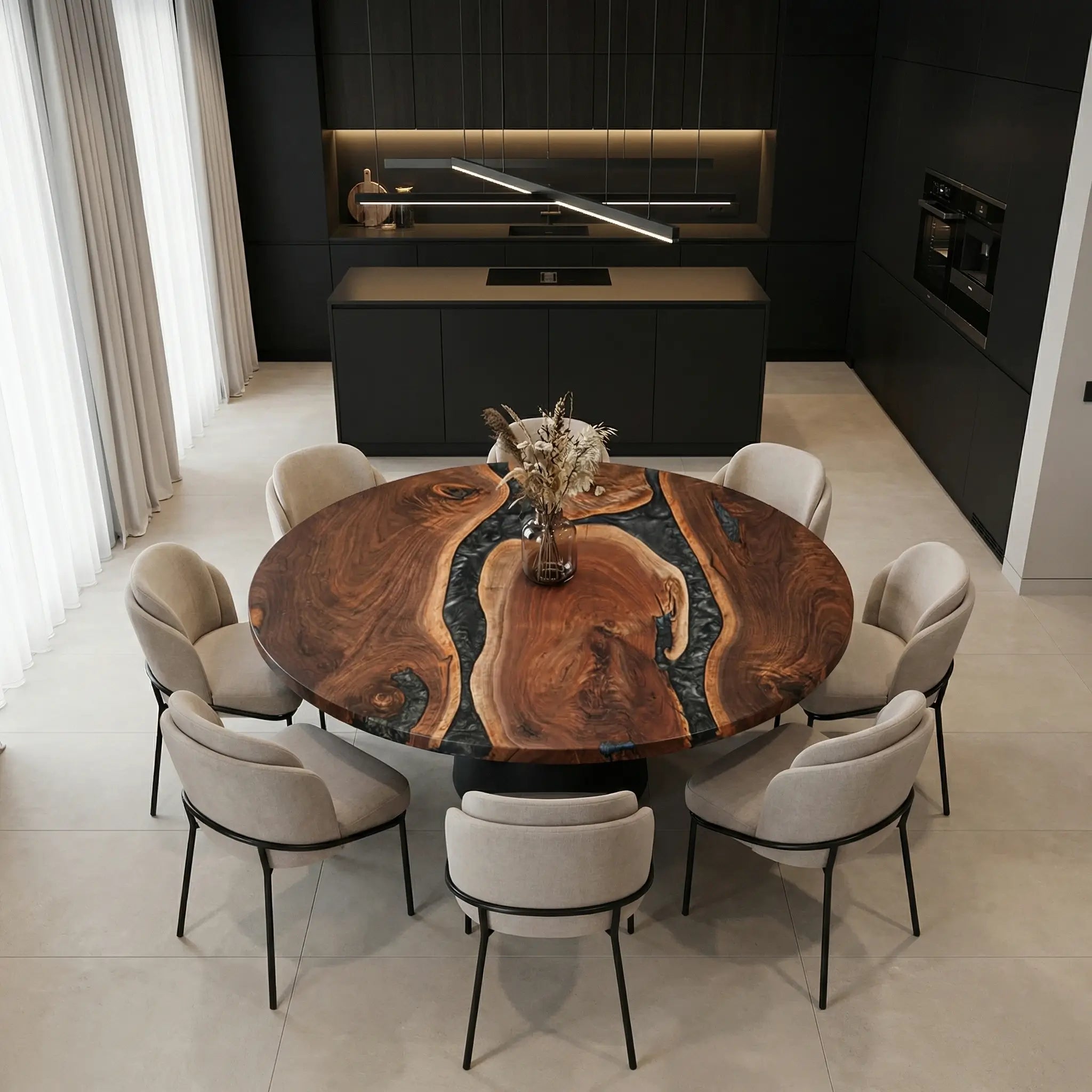 Custom-Black-Walnut-Epoxy-Resin-Round-Coffee-Table-Grey-Resin-MTR-92-20