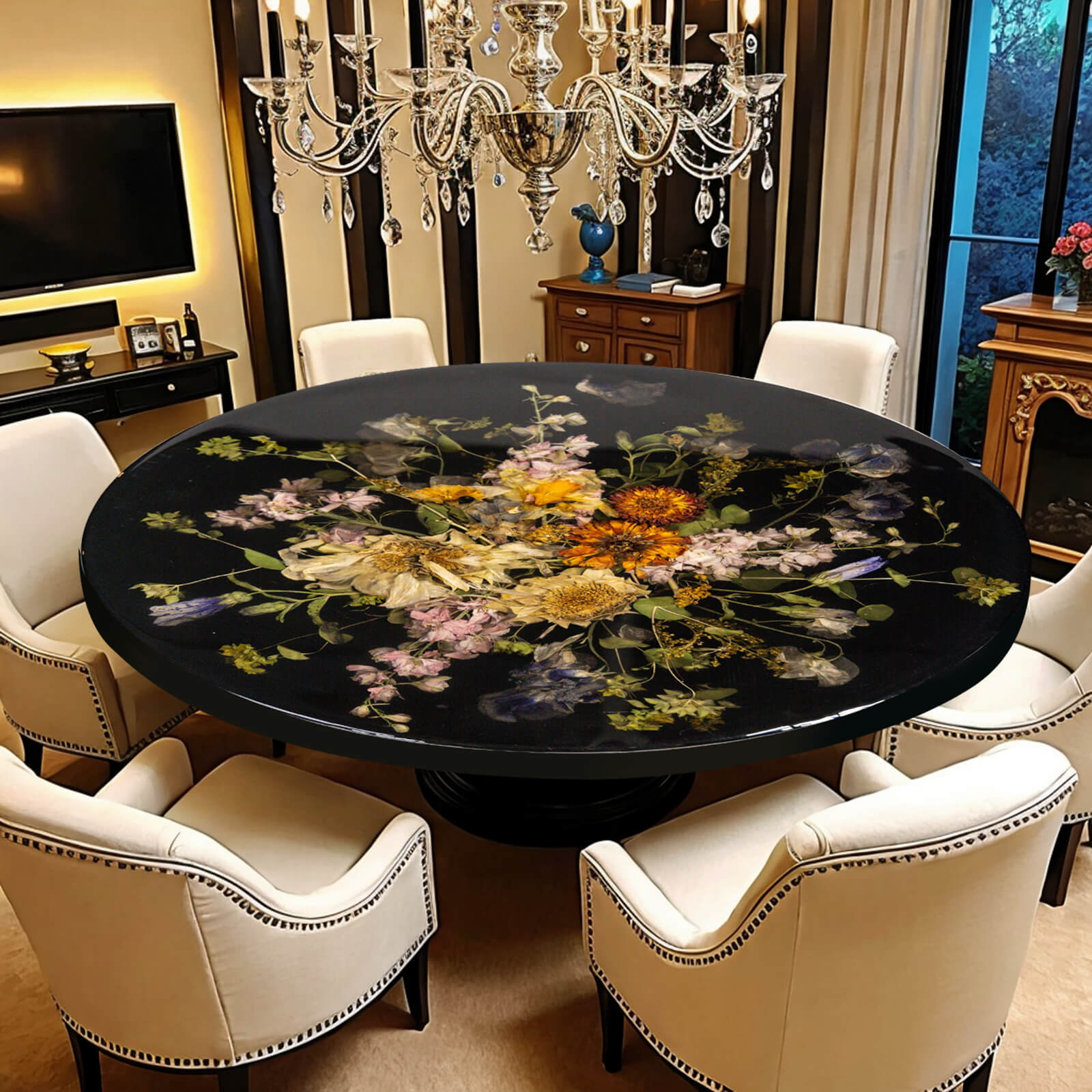 custom-epoxy-resin-round-flower-coffee-table-black-resin-ett-03-21