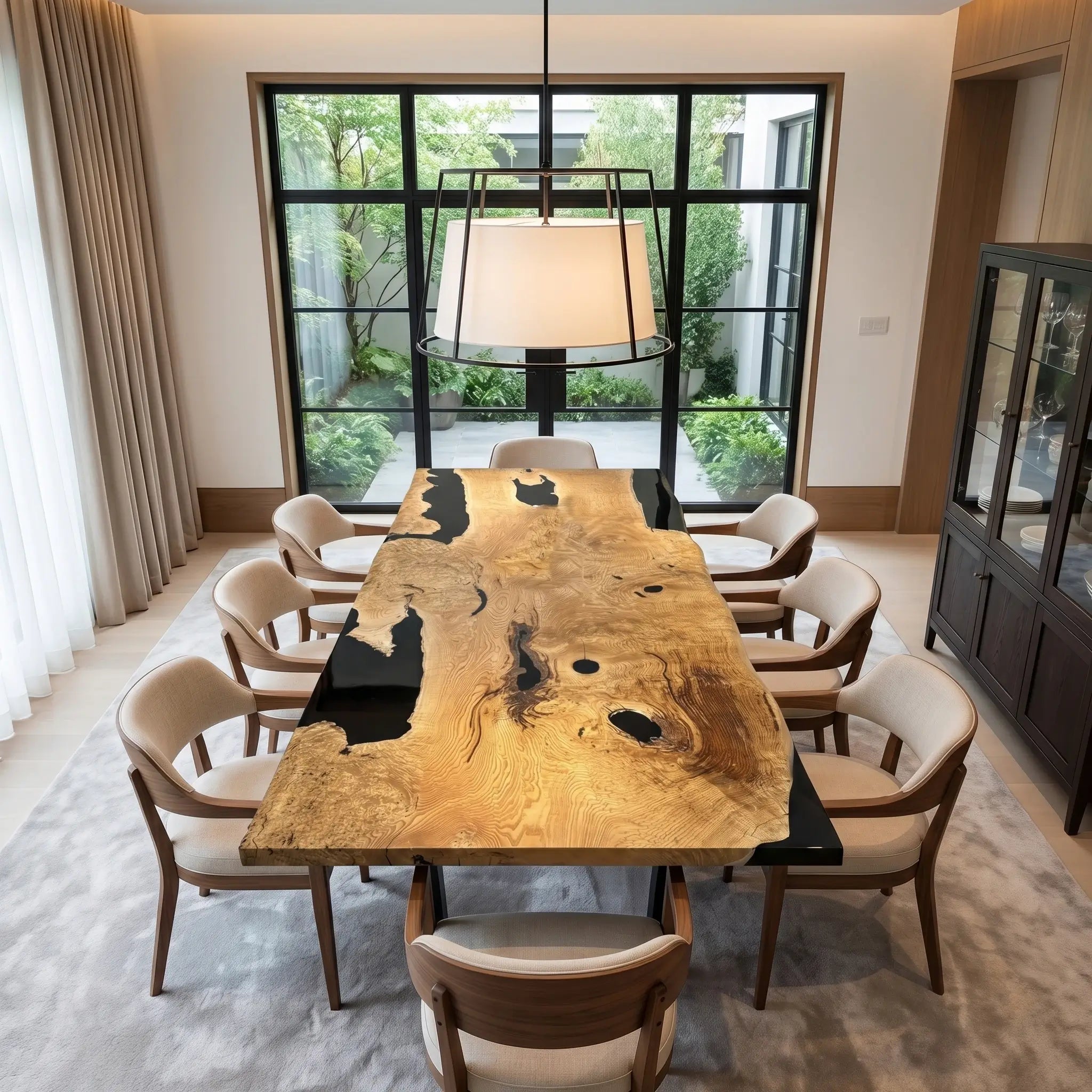 Custom-Olive-Epoxy-Resin-River-Table-Black-Resin-JRT-57-18