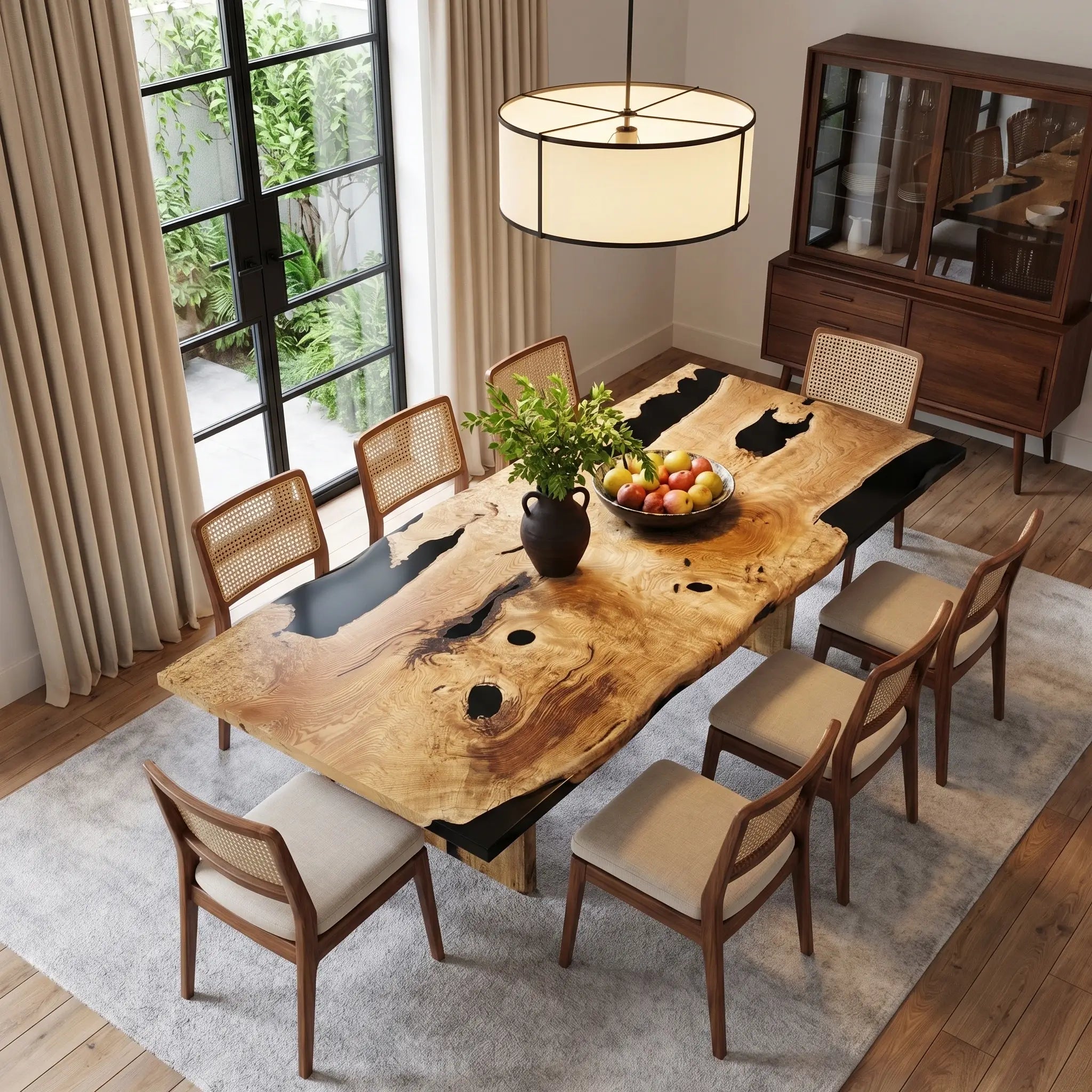 Custom-Olive-Epoxy-Resin-River-Table-Black-Resin-JRT-57-21