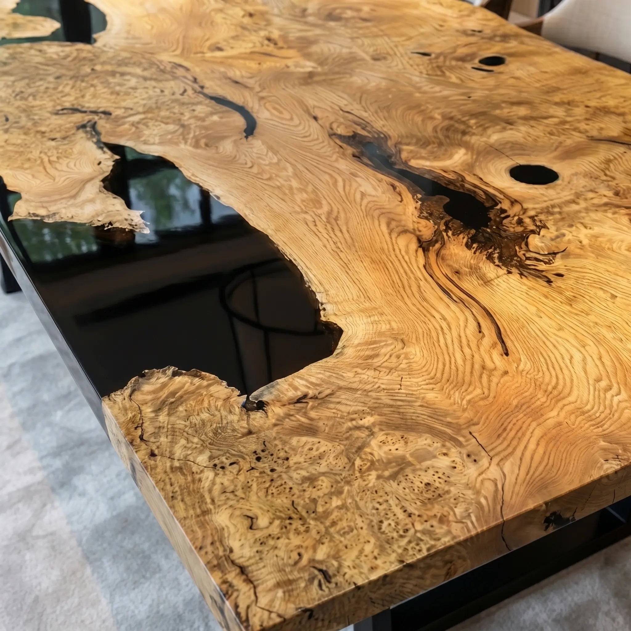 Custom-Olive-Epoxy-Resin-River-Table-Black-Resin-JRT-57-22