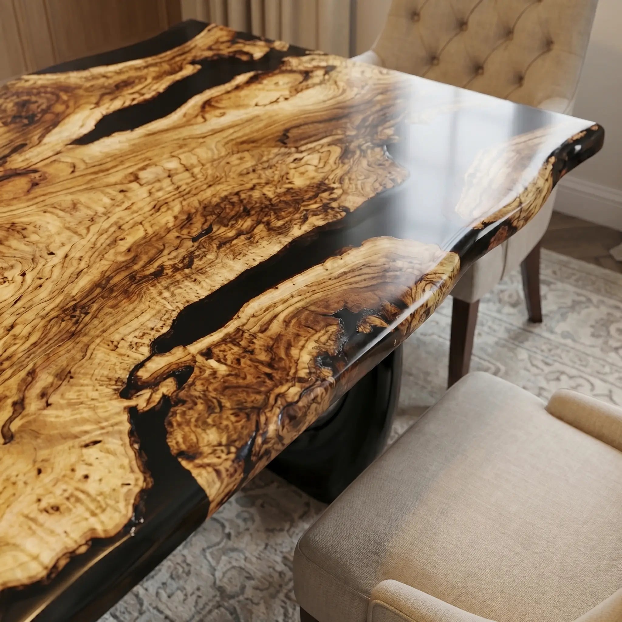 Custom-Olive-Epoxy-Resin-River-Table-Black-Resin-KRT-85-20