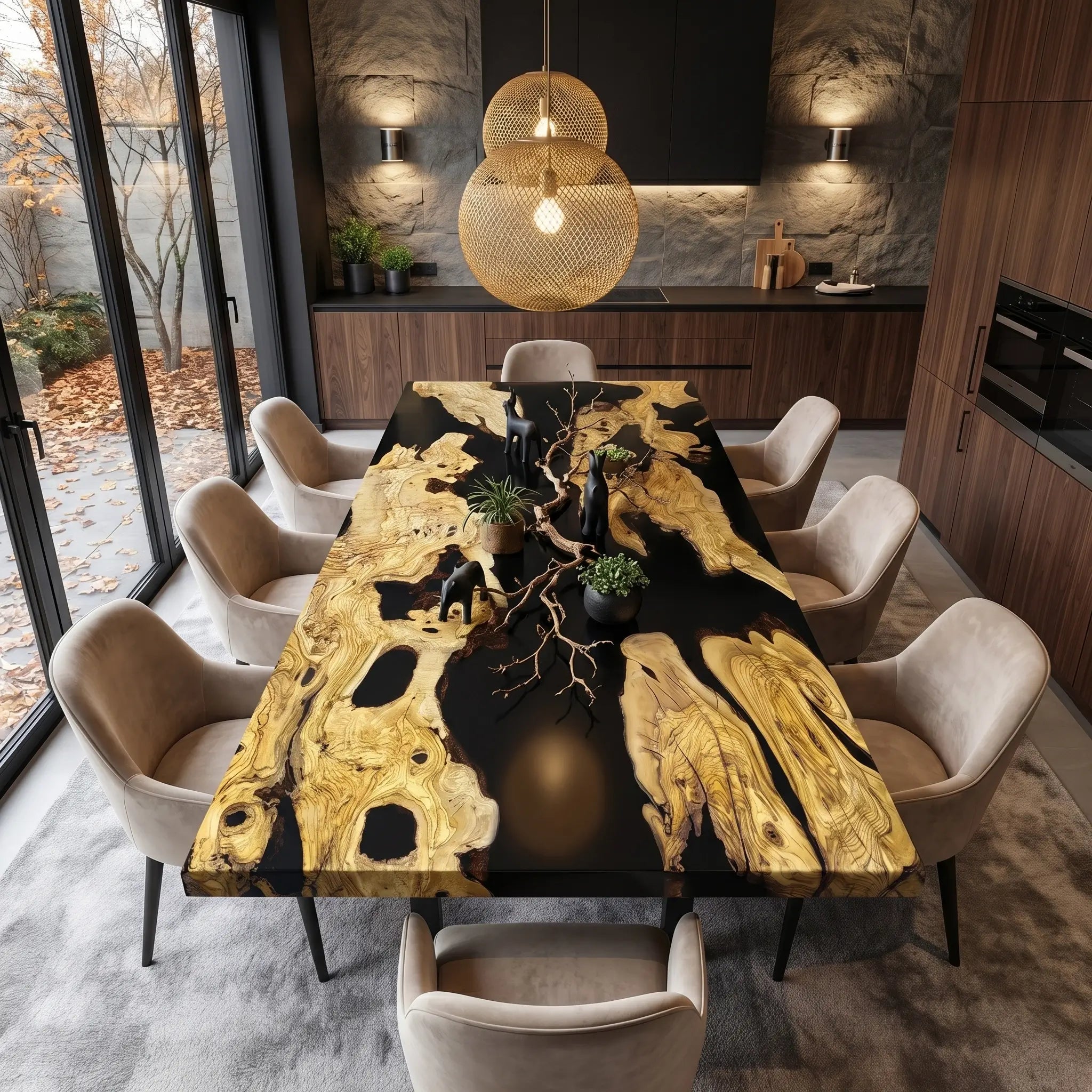 Custom-Olive-Epoxy-Resin-River-Table-Black-Resin-ORT-28-22