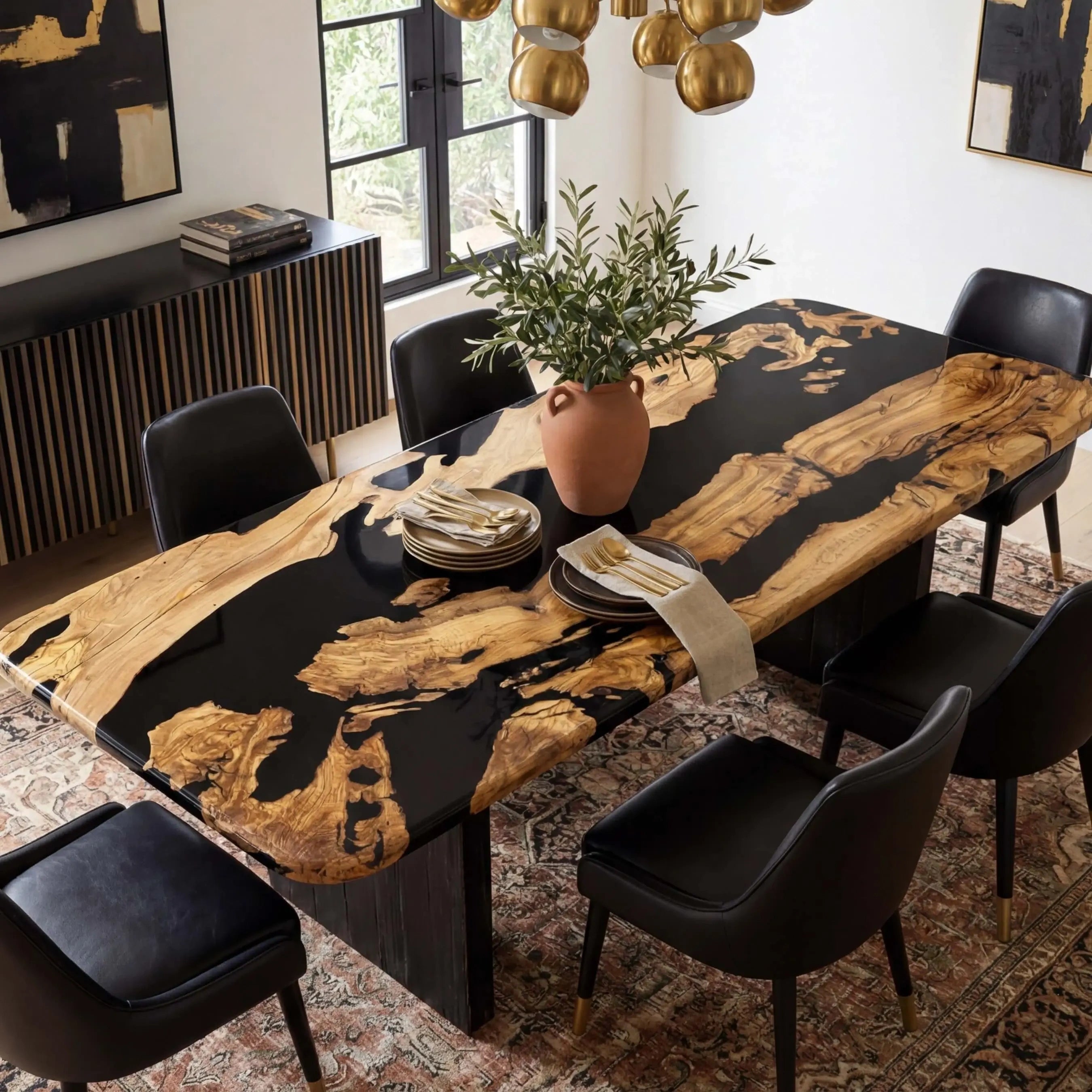 Custom-Olive-Epoxy-Resin-River-Table-Black-Resin-QRT-54-19