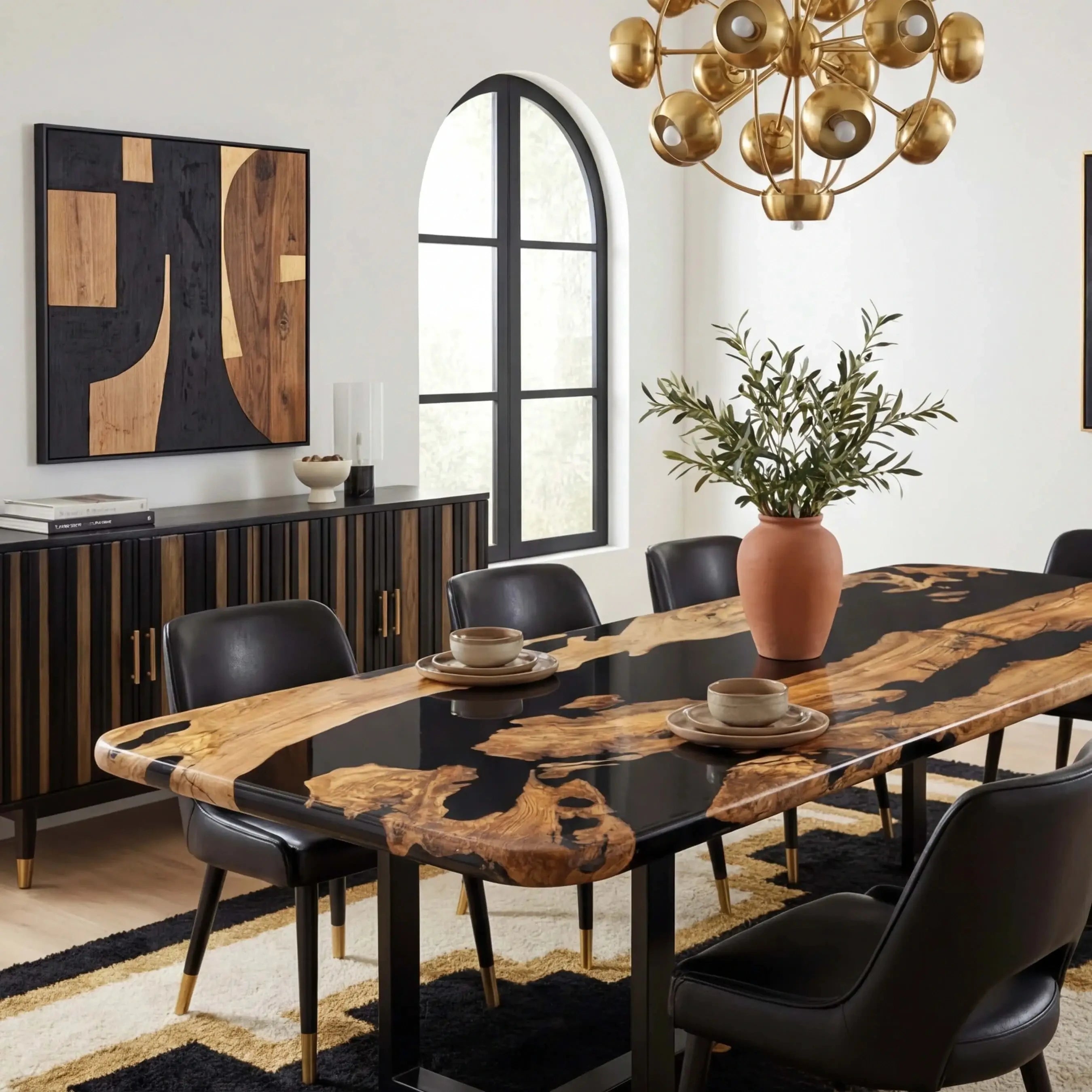 Custom-Olive-Epoxy-Resin-River-Table-Black-Resin-QRT-54-21