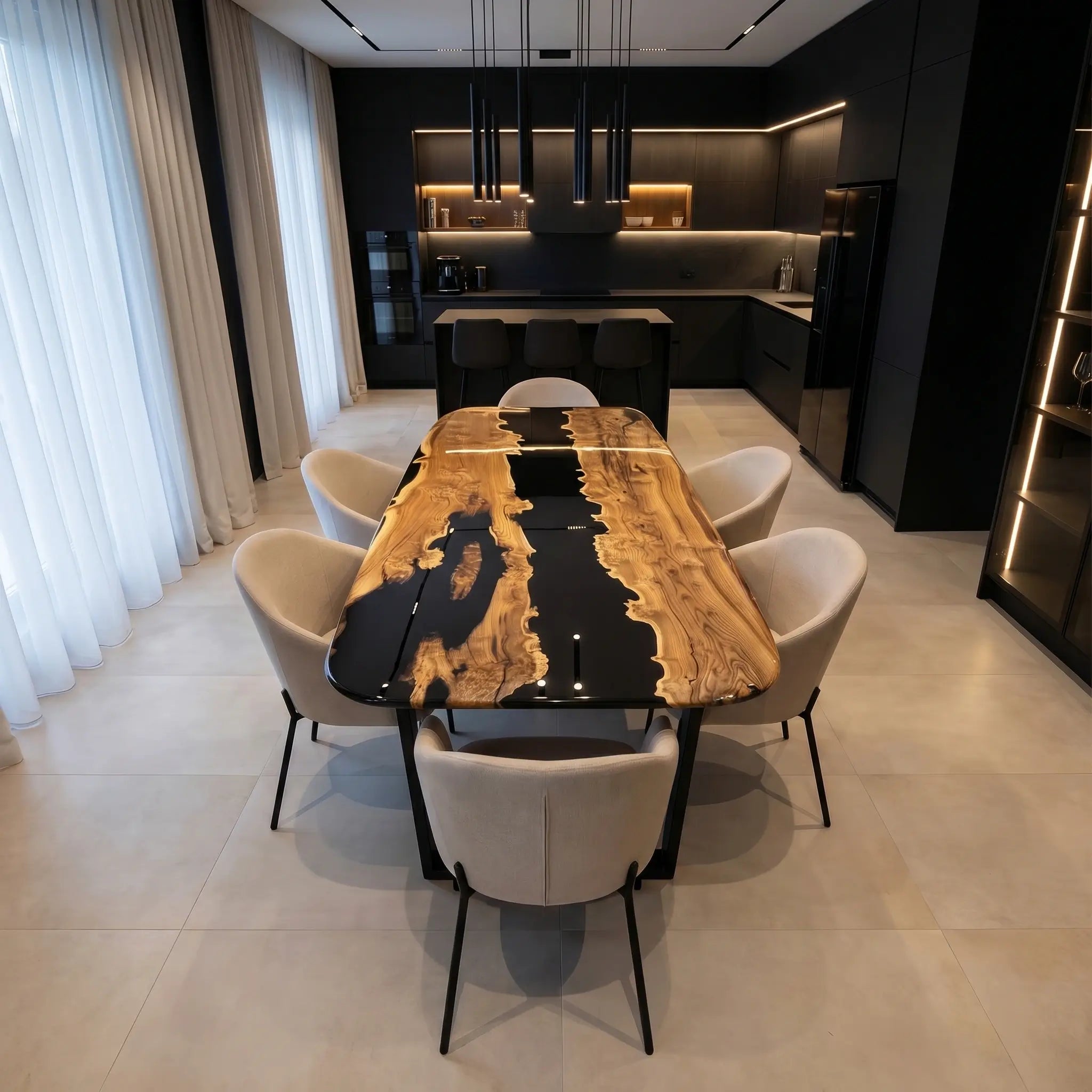 Custom-Olive-Epoxy-Resin-River-Table-Black-Resin-QRT-57-19