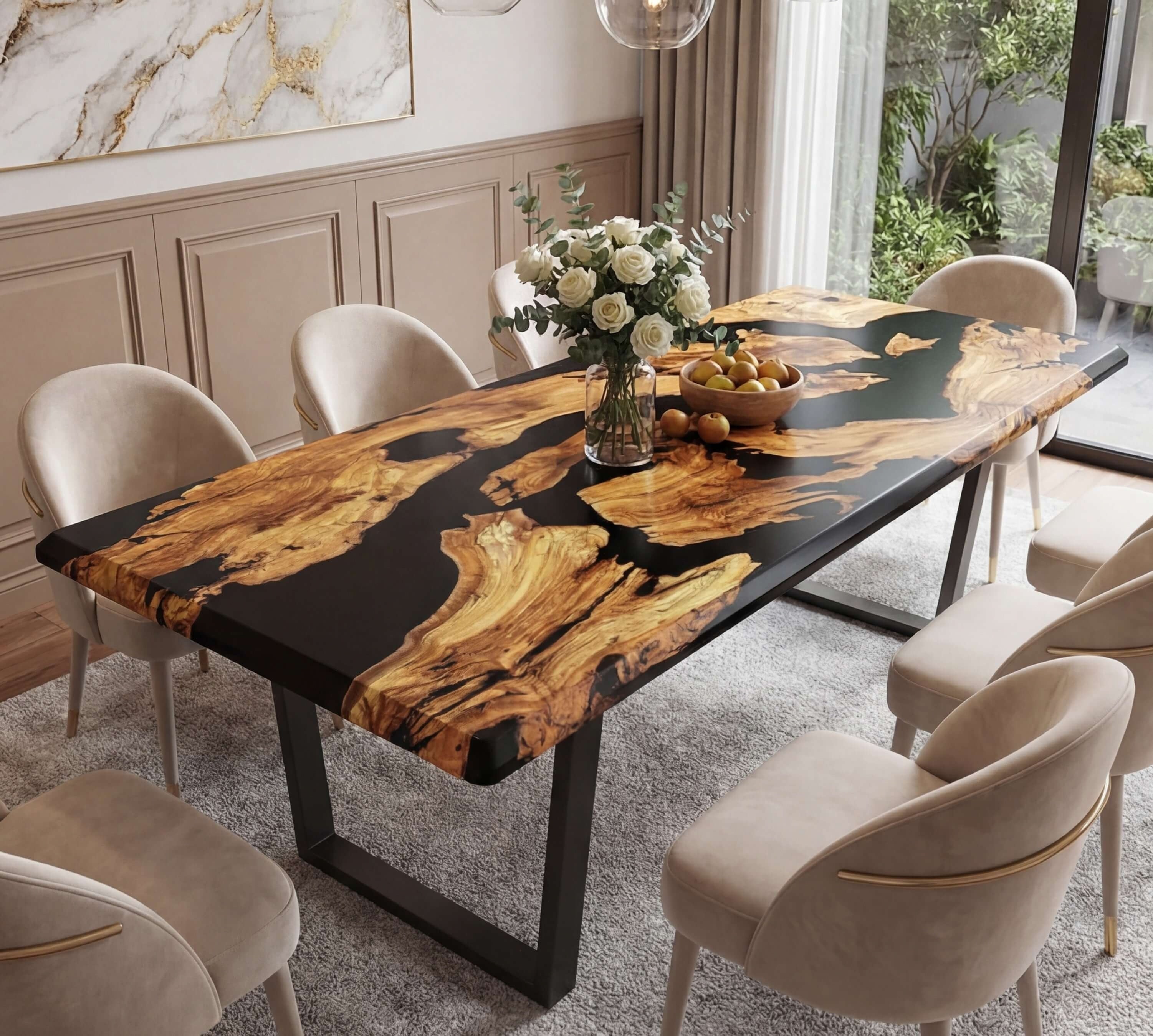 Custom-Olive-Epoxy-Resin-River-Table-Black-Resin-RXT-58-18