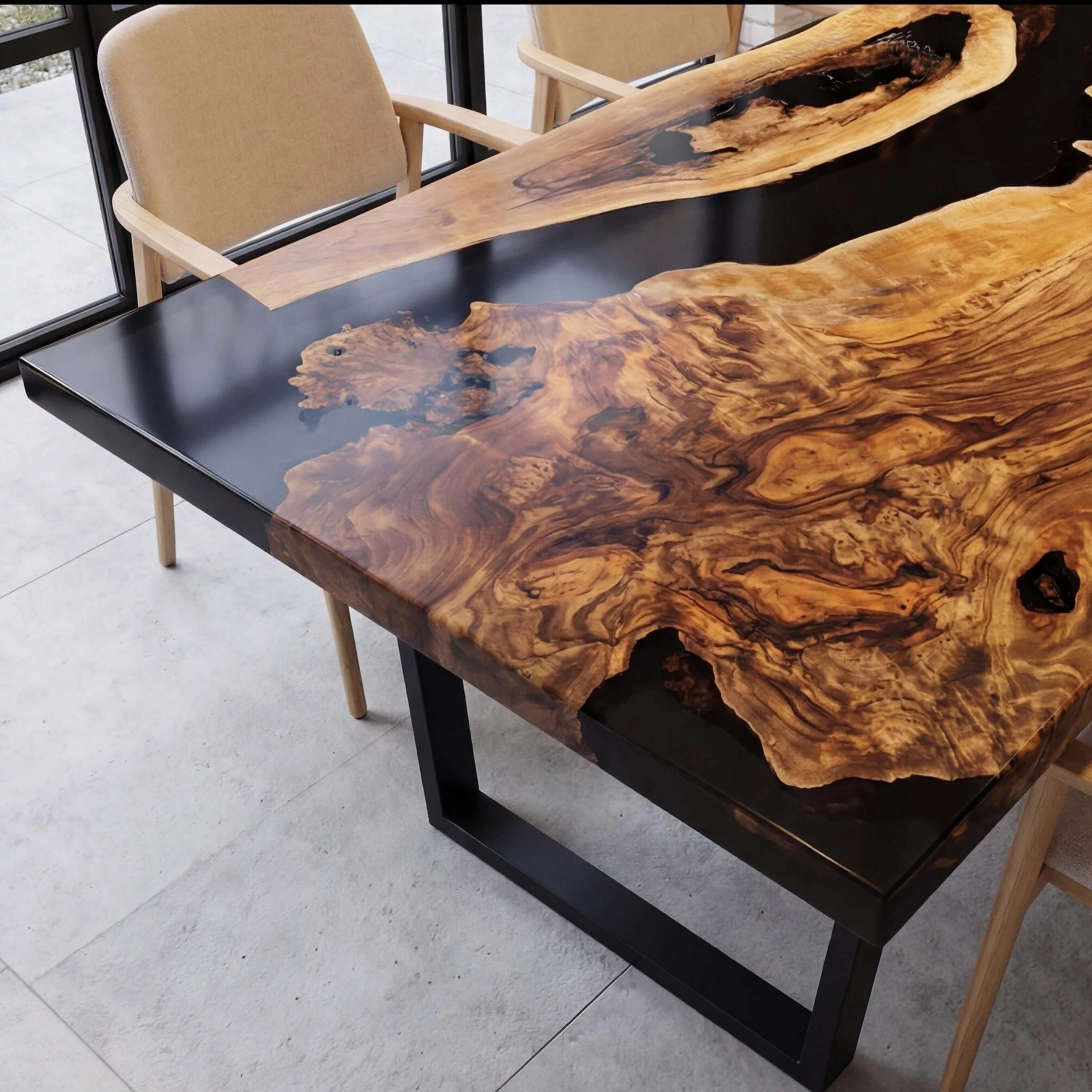 Custom-Olive-Epoxy-Resin-River-Table-Black-Resin-TRX-87-19