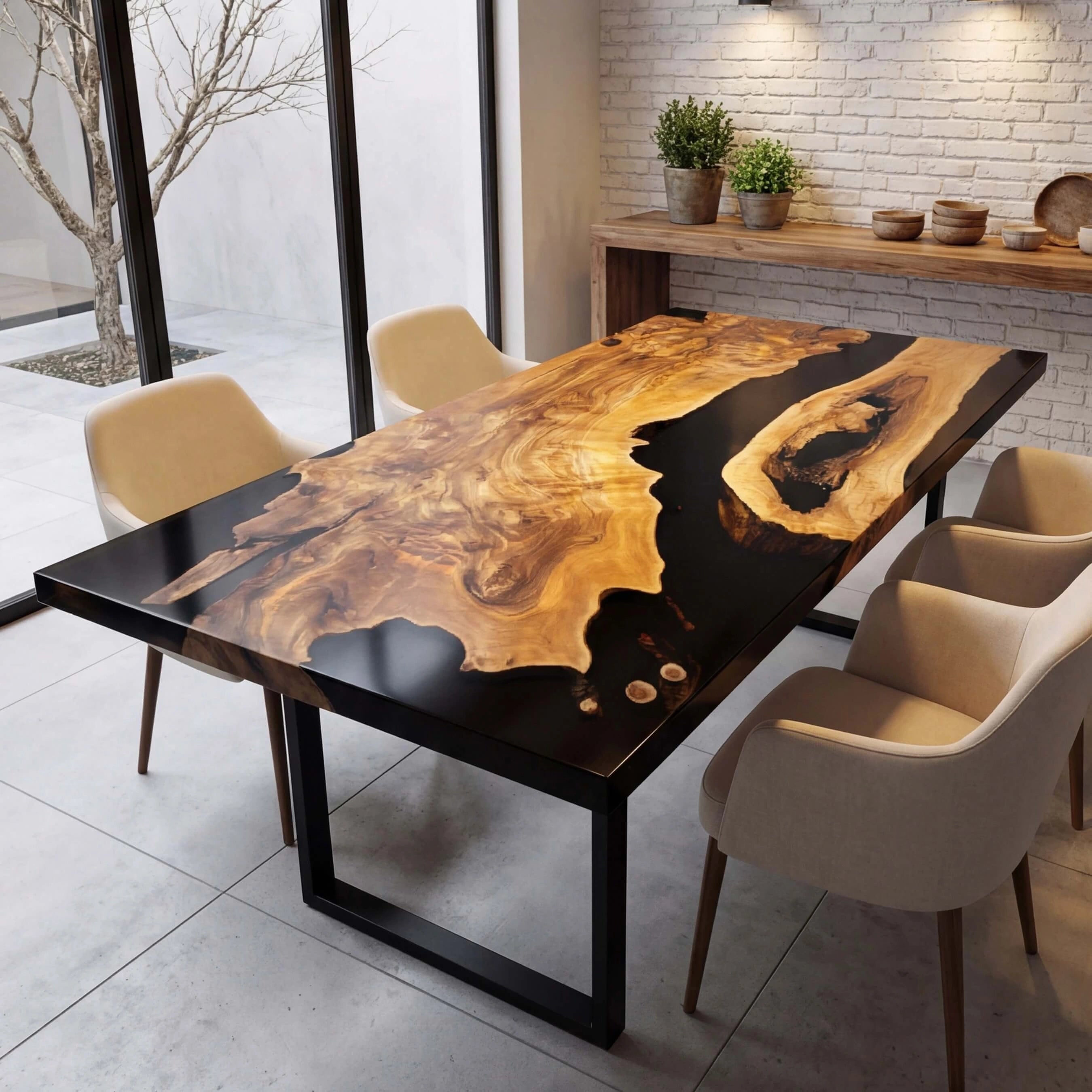Custom-Olive-Epoxy-Resin-River-Table-Black-Resin-TRX-87-20