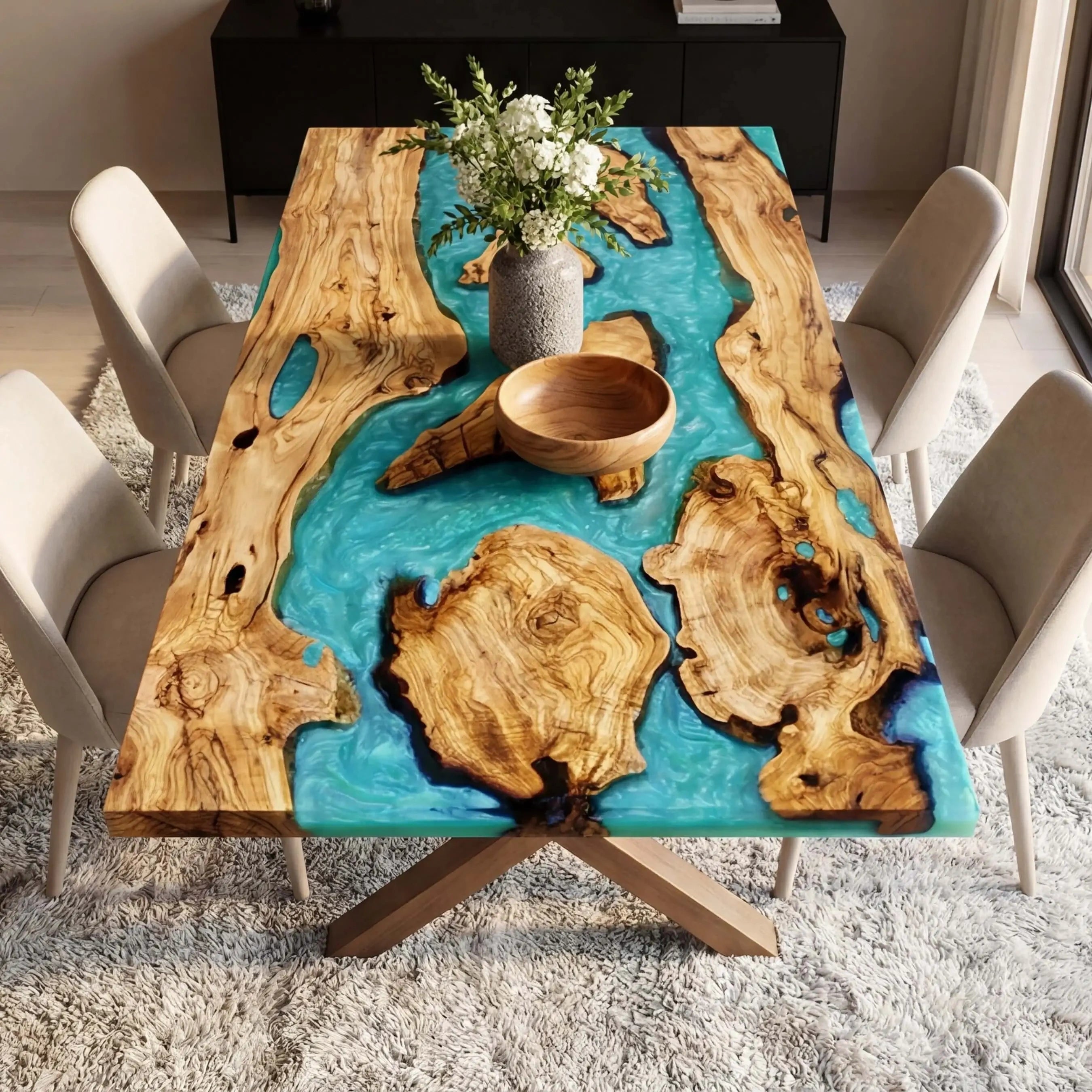 Custom-Olive-Epoxy-Resin-River-Table-Blue-Pearl-ORT-47-19