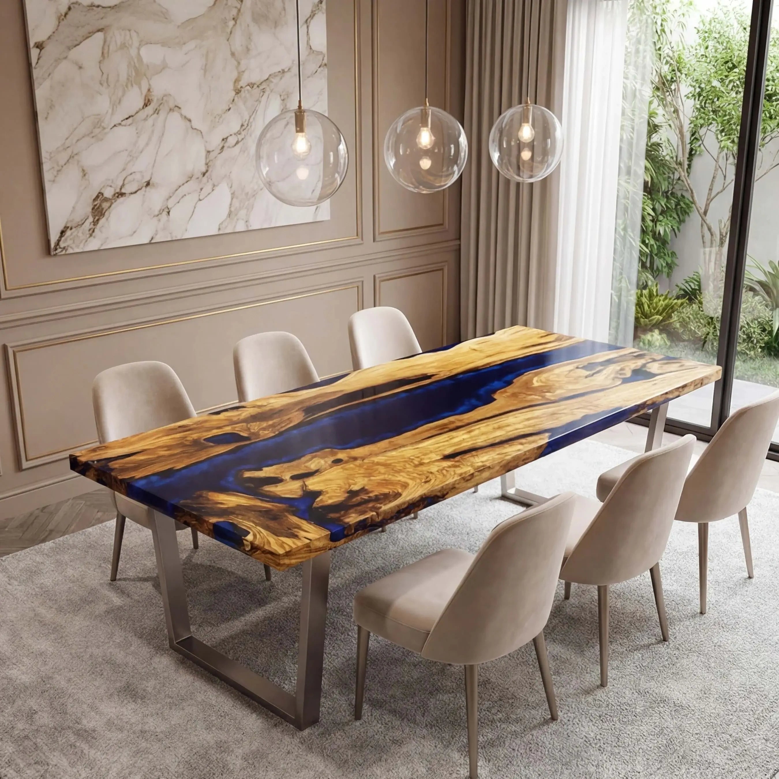 Custom-Olive-Epoxy-Resin-River-Table-Blue-Waves-ERT-33-24