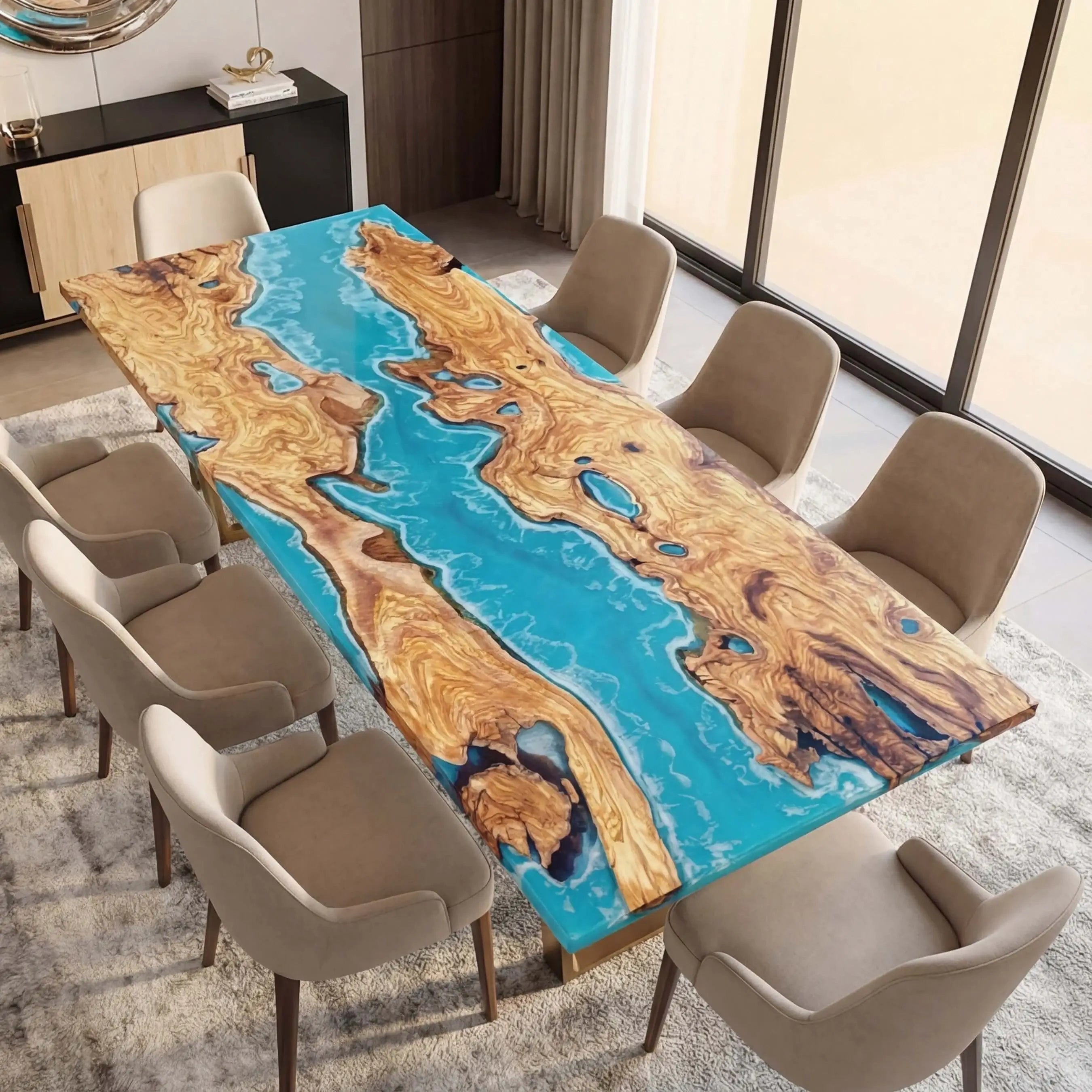 Custom-Olive-Epoxy-Resin-River-Table-Blue-Waves-EYT-38-21
