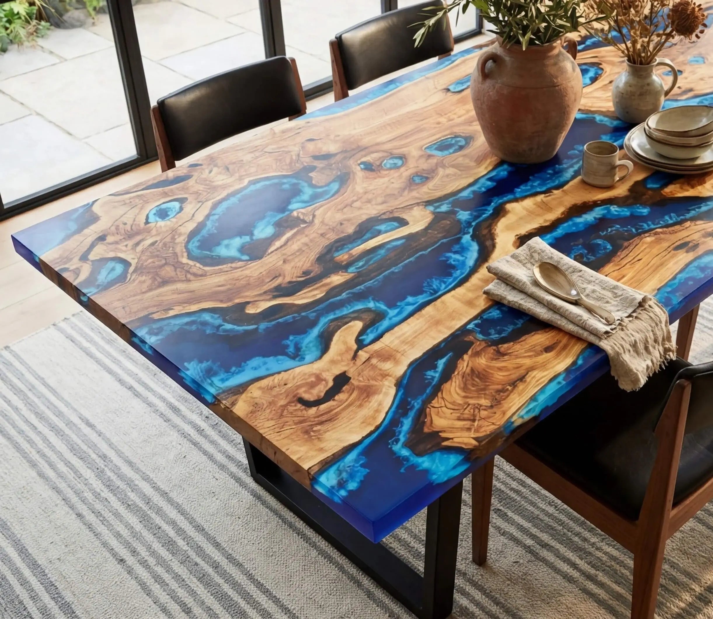 Custom-Olive-Epoxy-Resin-River-Table-Blue-Waves-ORT-53-22