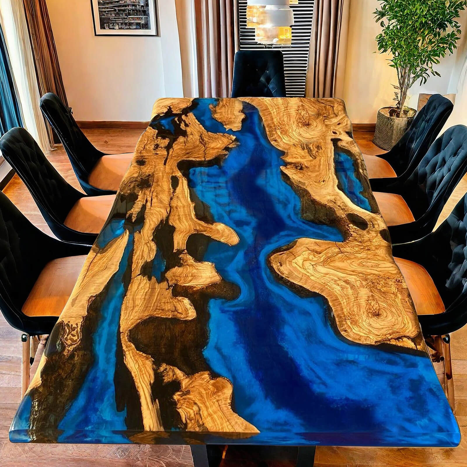 custom-olive-epoxy-resin-river-table-blue-waves-rxt-82-93