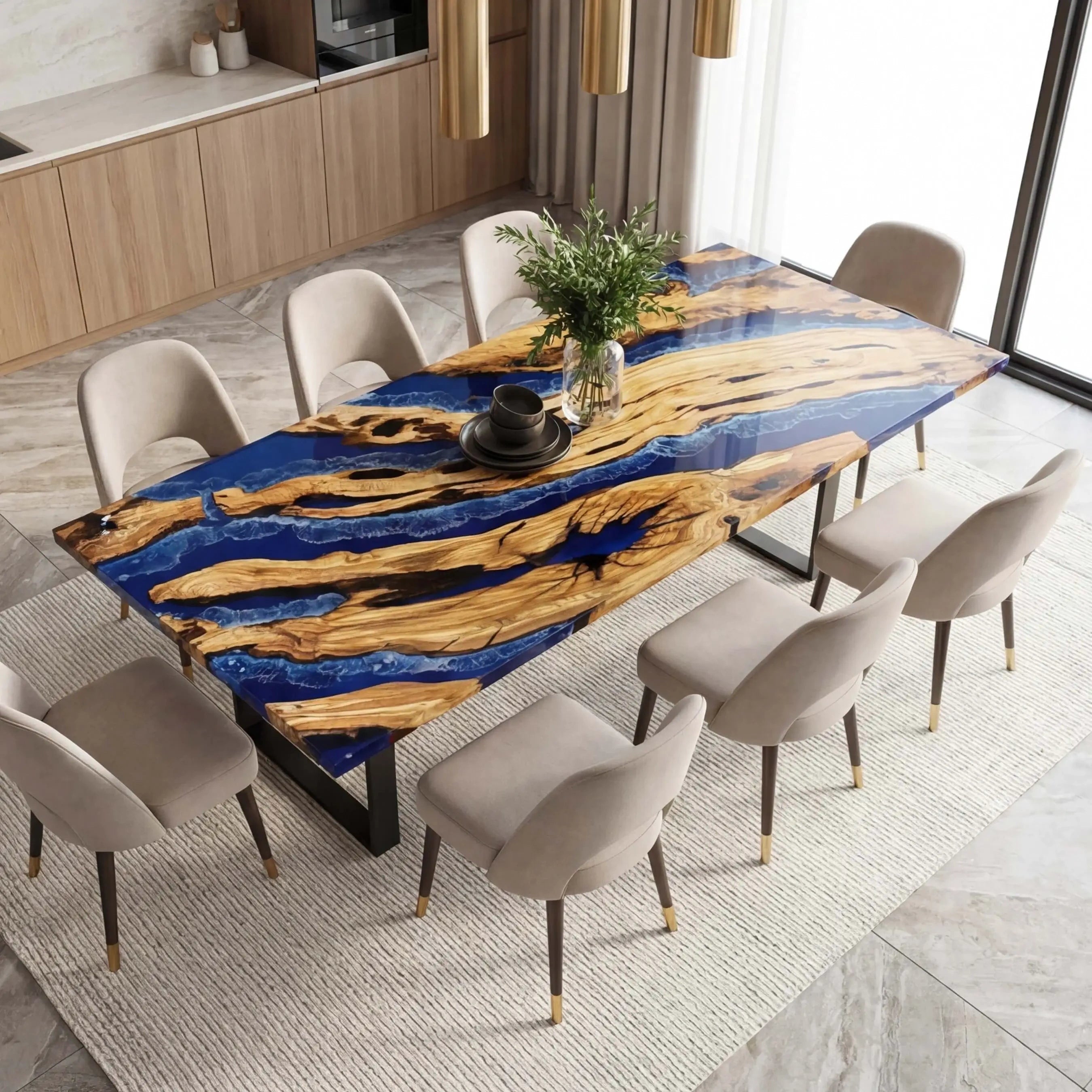Custom-Olive-Epoxy-Resin-River-Table-Blue-Waves-XYT-58-22