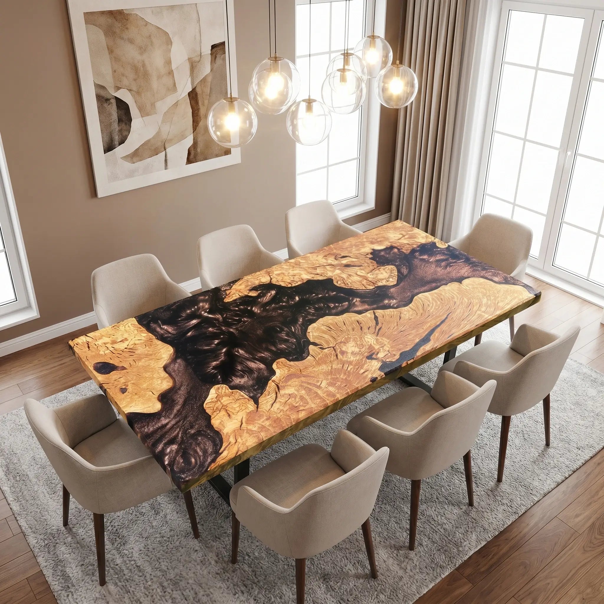 Custom-Olive-Epoxy-Resin-River-Table-Brown-Resin-ERT-79-22