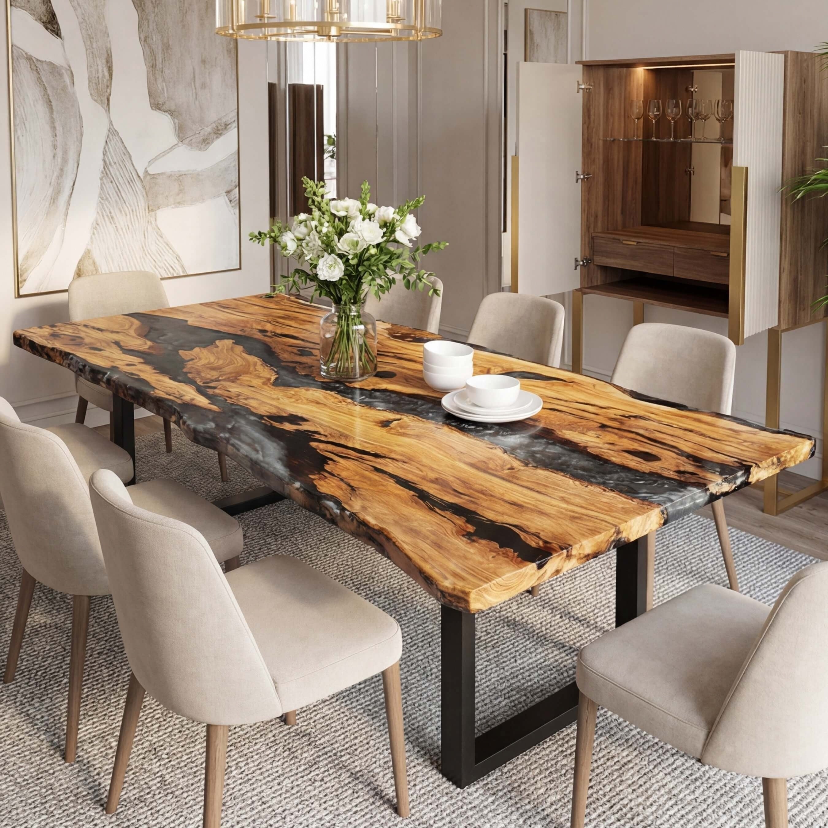 Custom-Olive-Epoxy-Resin-River-Table-Gray-Pearl-ERT-53-20