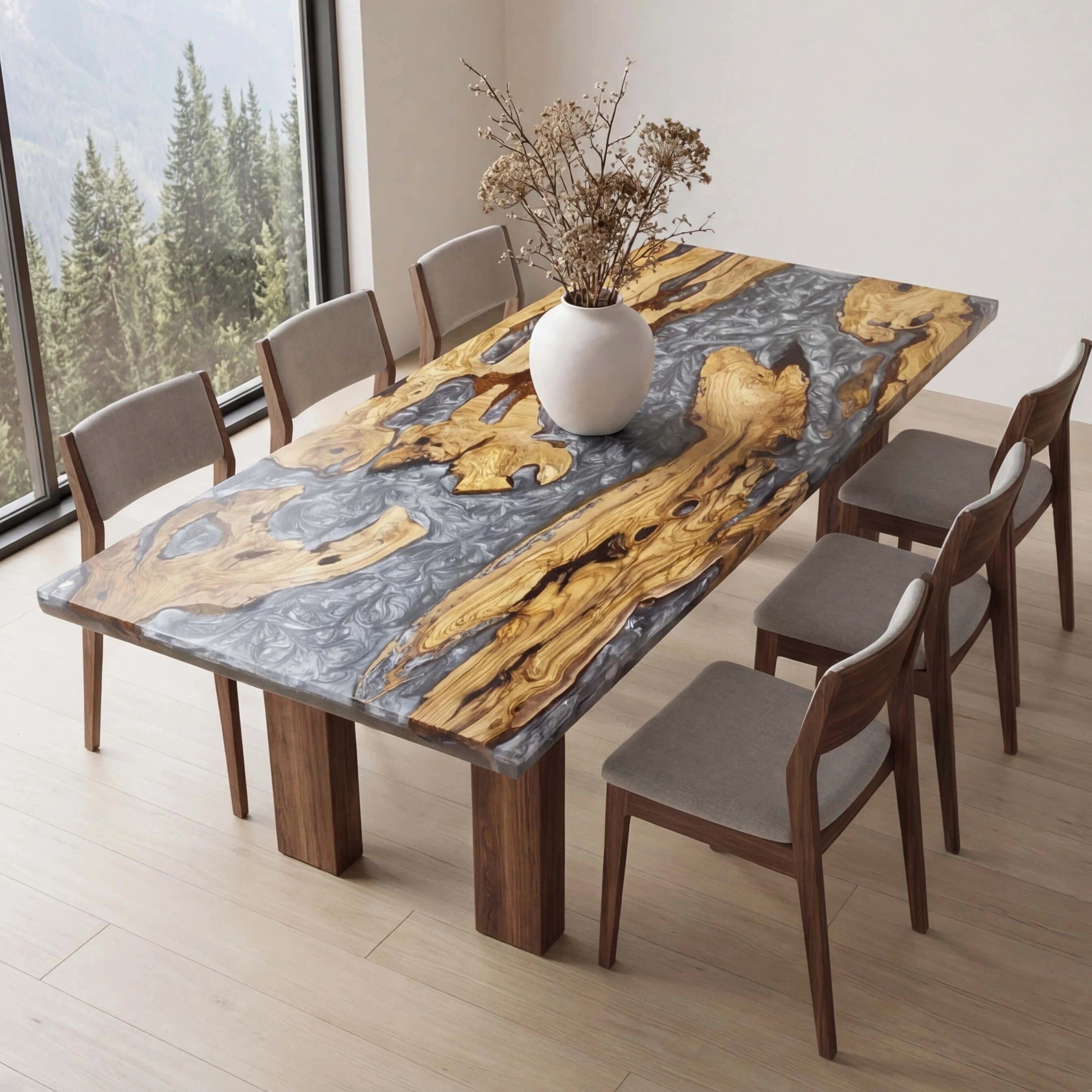 Custom-Olive-Epoxy-Resin-River-Table-Gray-Pearl-ERT-84-19