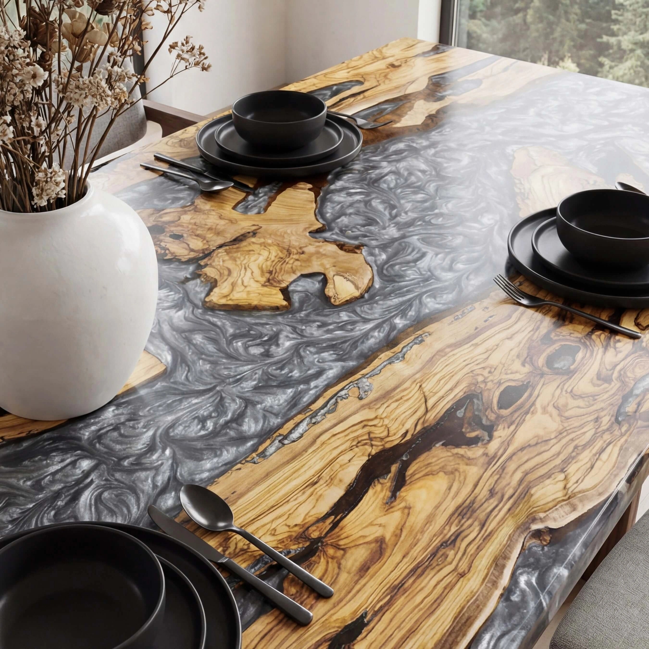 Custom-Olive-Epoxy-Resin-River-Table-Gray-Pearl-ERT-84-21