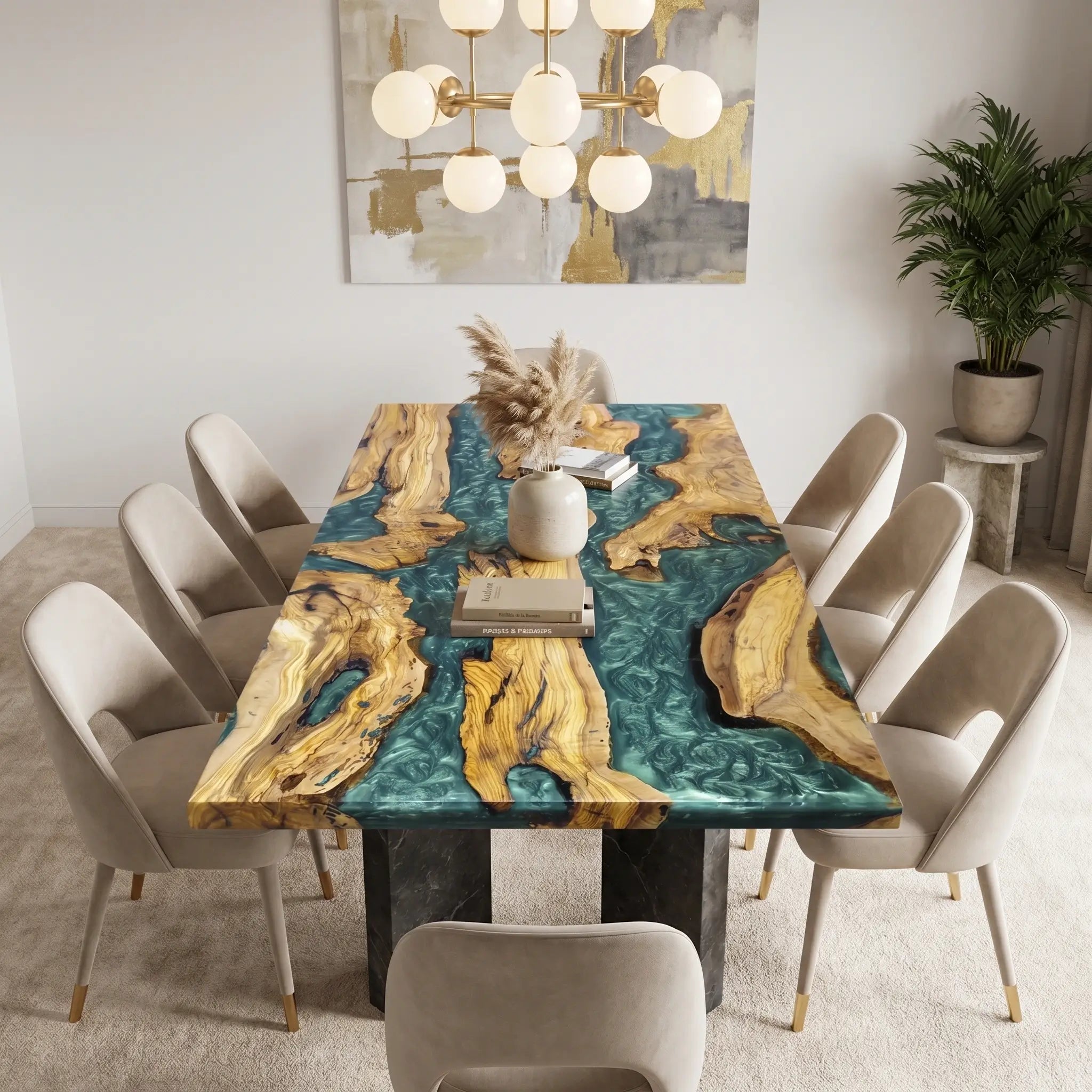 Custom-Olive-Epoxy-Resin-River-Table-Green-Pearl-ART-74-22