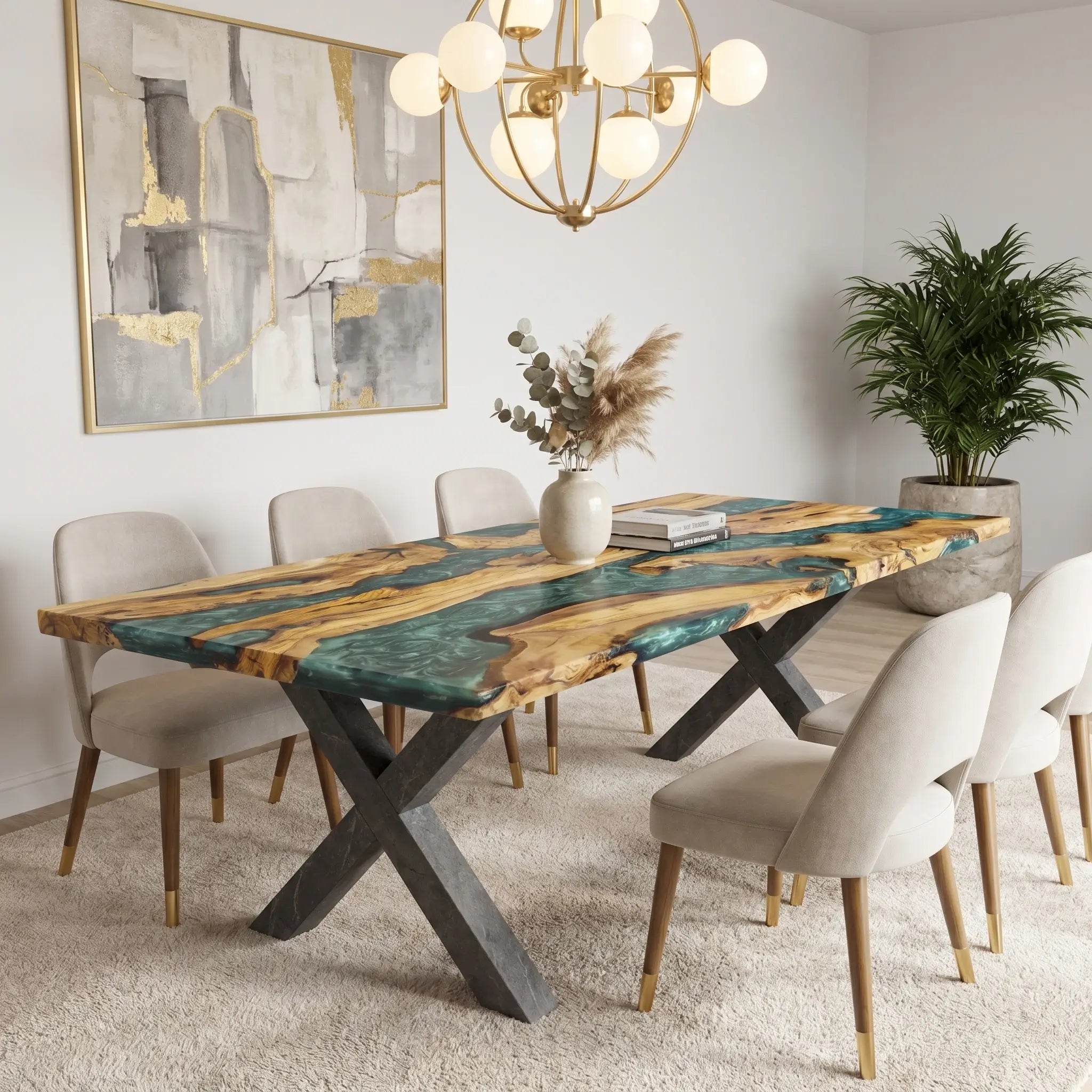 Custom-Olive-Epoxy-Resin-River-Table-Green-Pearl-ART-74-23