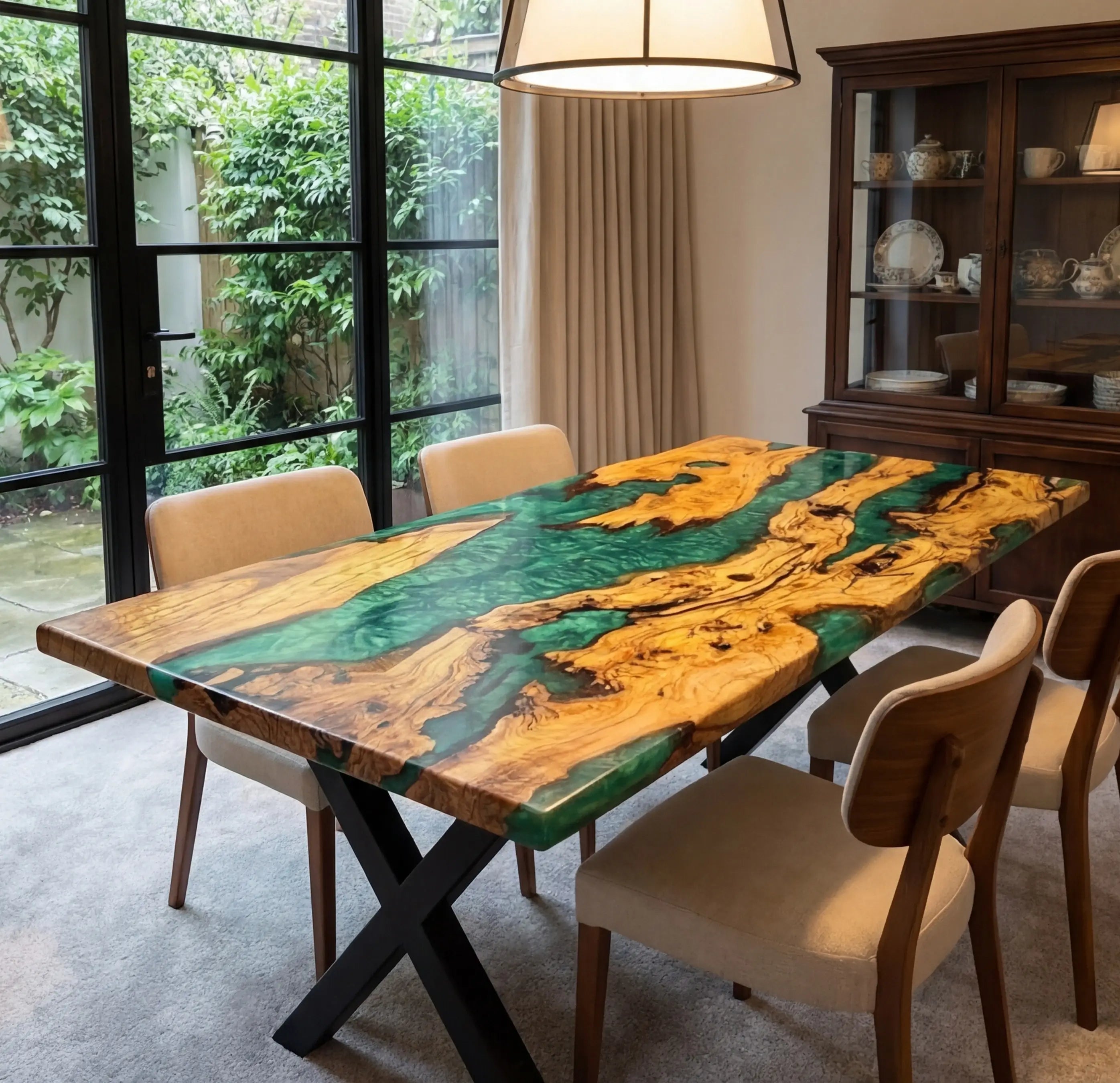 Custom-Olive-Epoxy-Resin-River-Table-Green-Pearl-CRT-56-22