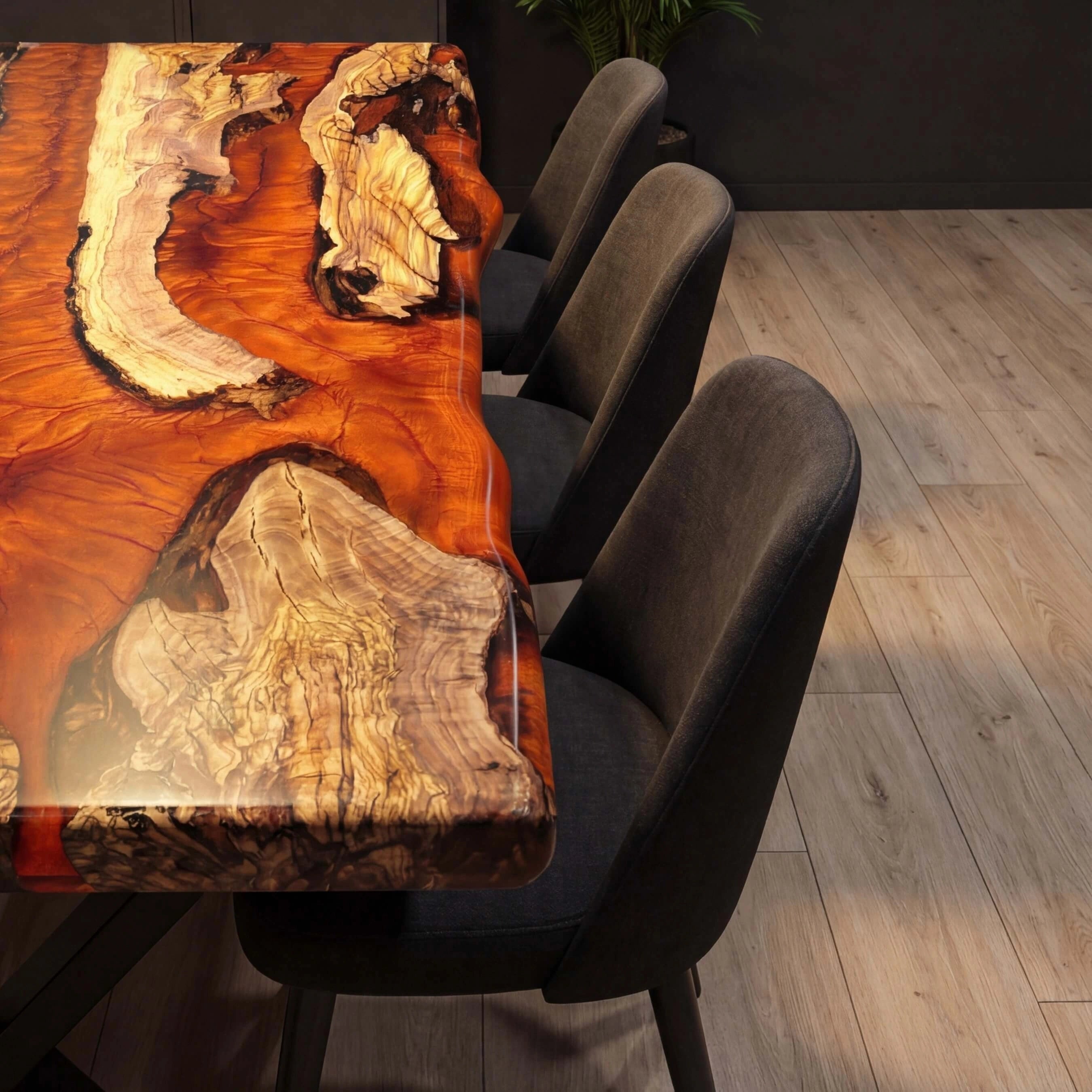 Custom-Olive-Epoxy-Resin-River-Table-Orange-Pearl-RT-56-23