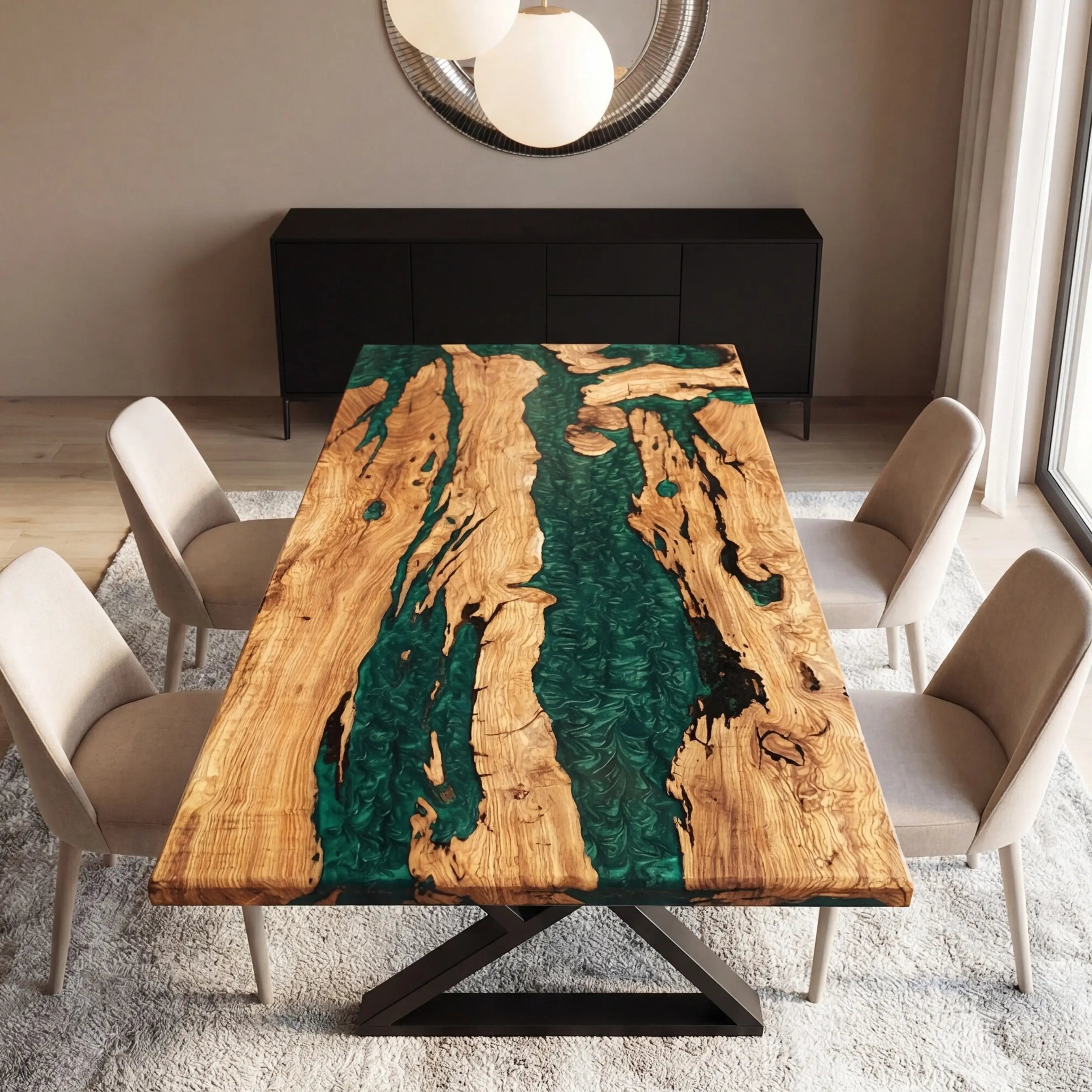Custom-Olive-Epoxy-Resin-River-Table-Pearl-Green-ERT-27-19