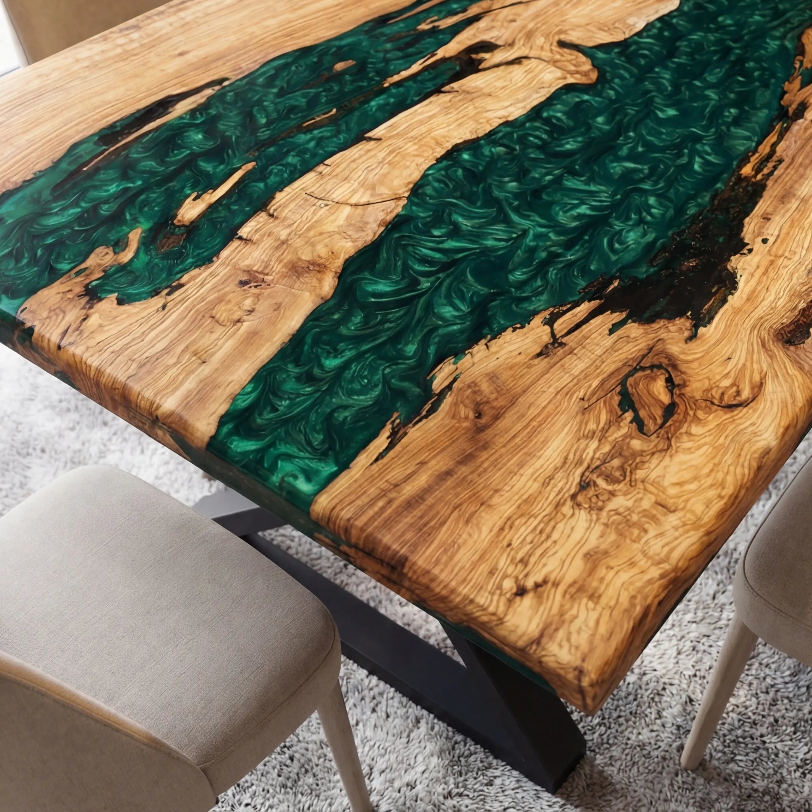 Custom-Olive-Epoxy-Resin-River-Table-Pearl-Green-ERT-27-20