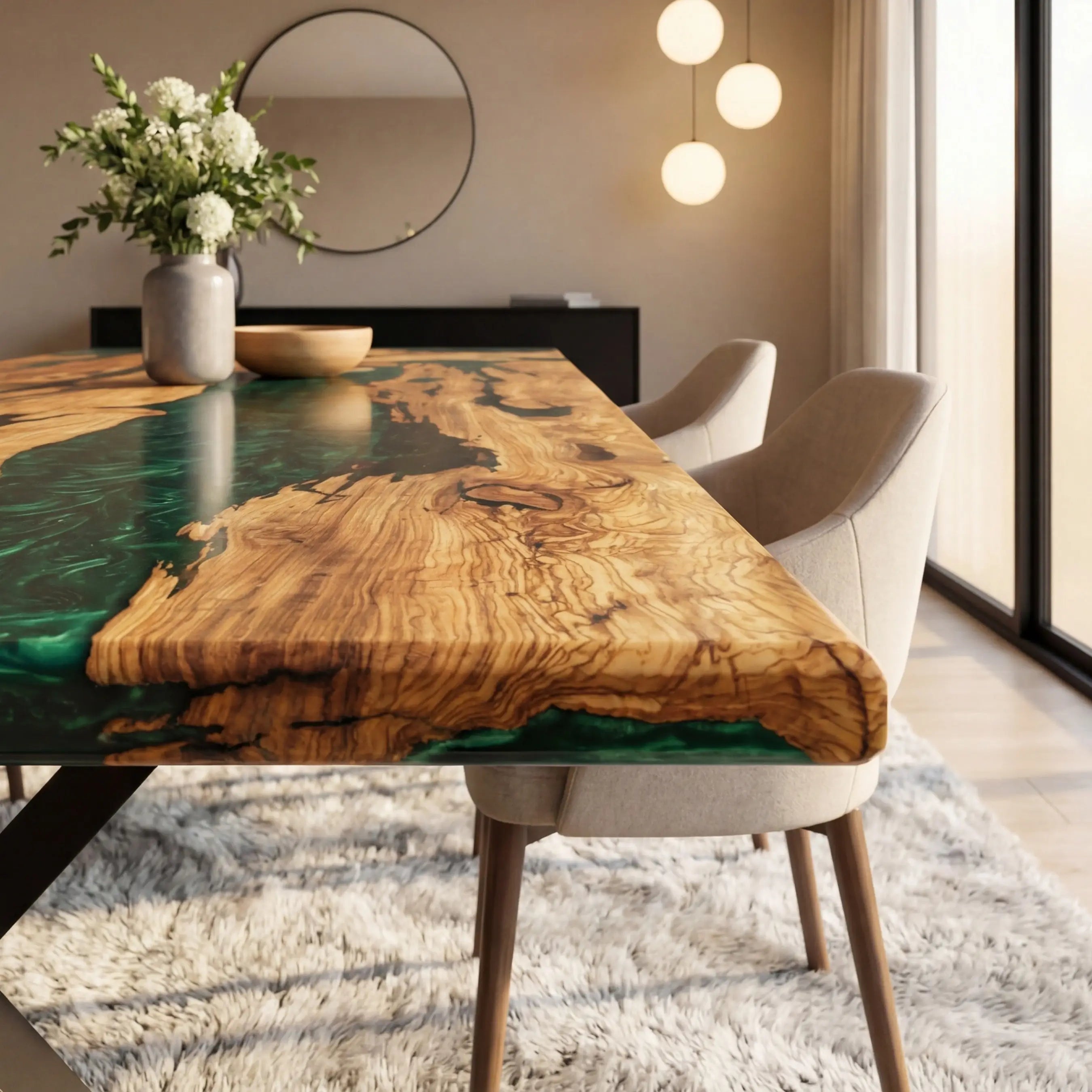 Custom-Olive-Epoxy-Resin-River-Table-Pearl-Green-ERT-27-21