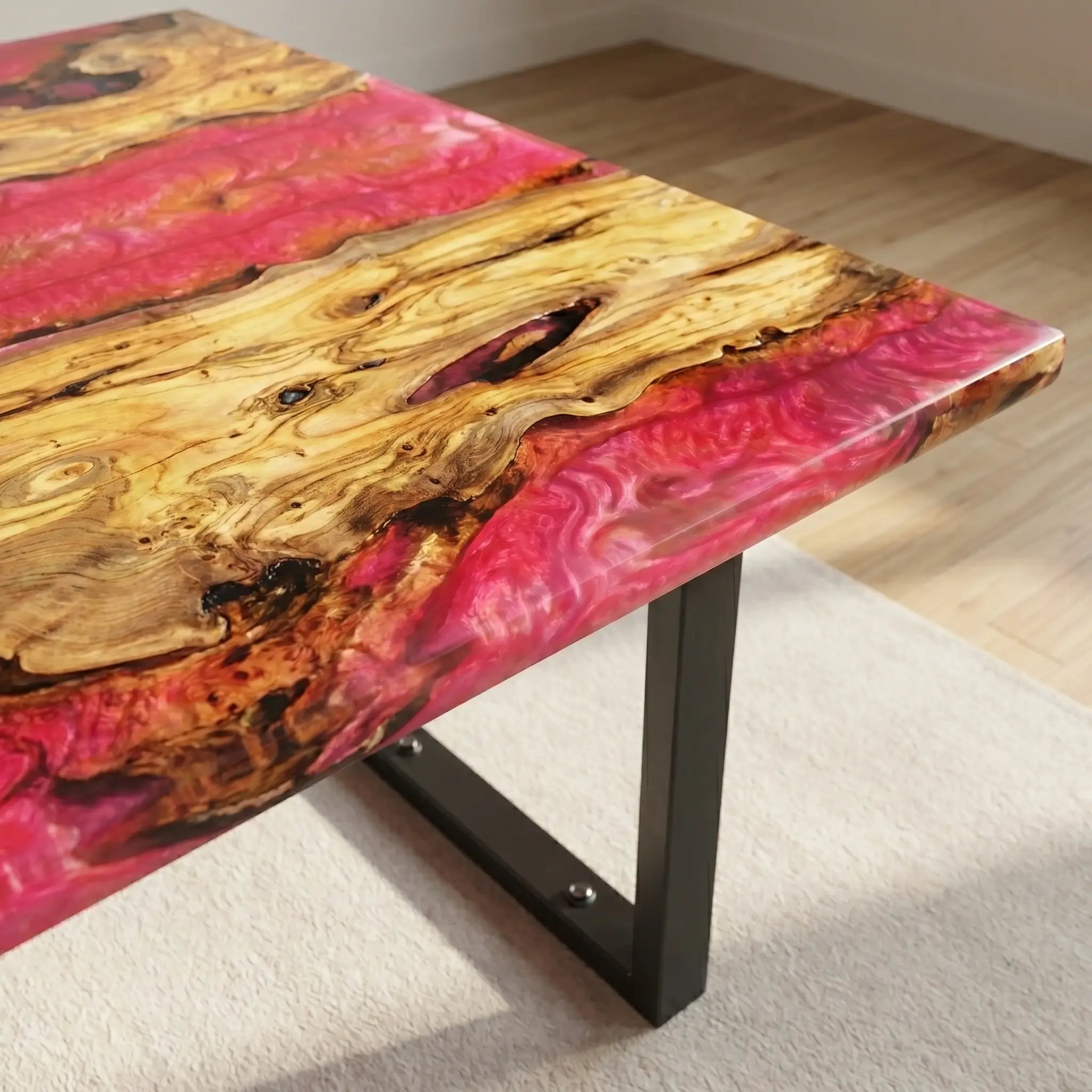 Custom-Olive-Epoxy-Resin-River-Table-Pink-Resin-ERB-82-20