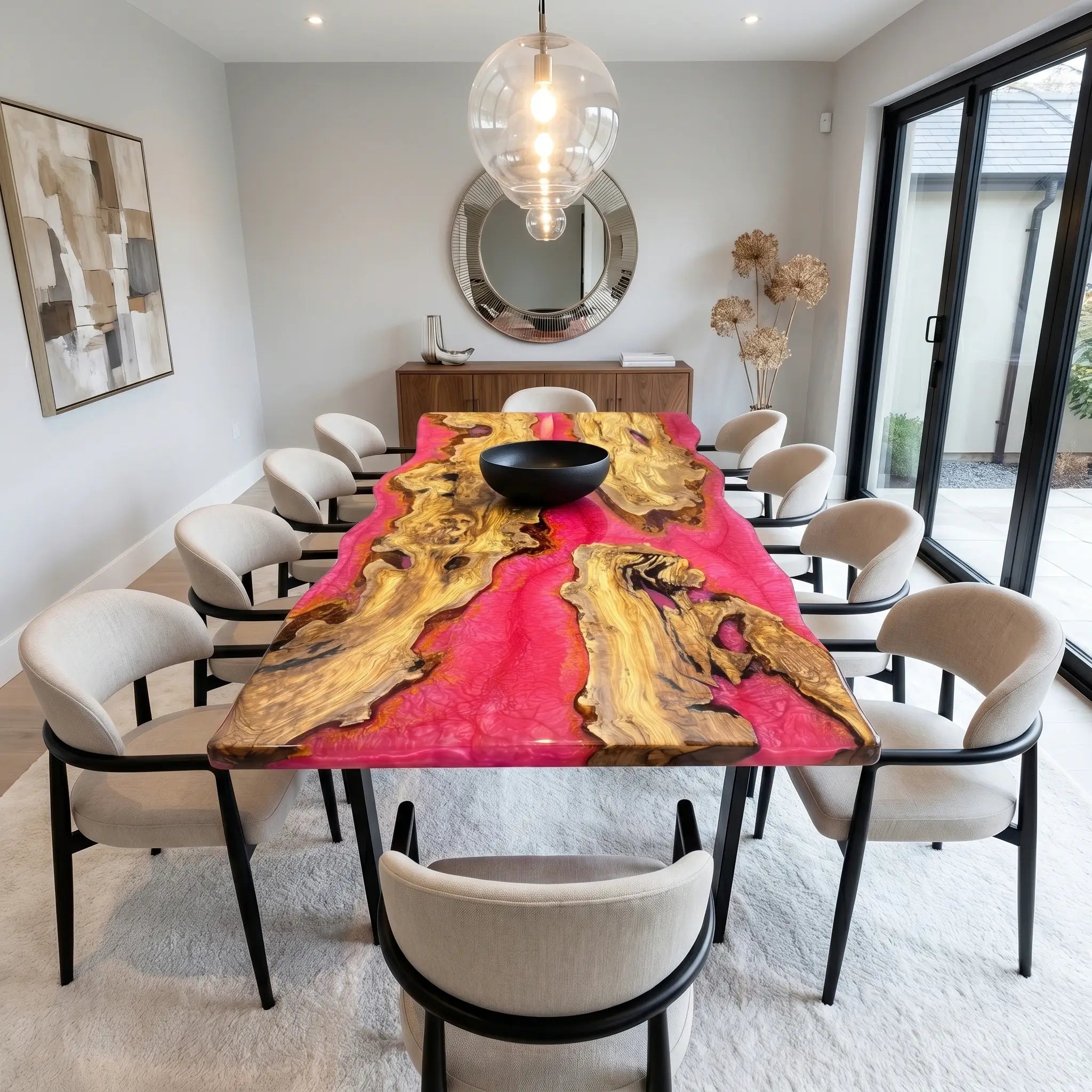 Custom-Olive-Epoxy-Resin-River-Table-Pink-Resin-ERB-82-22